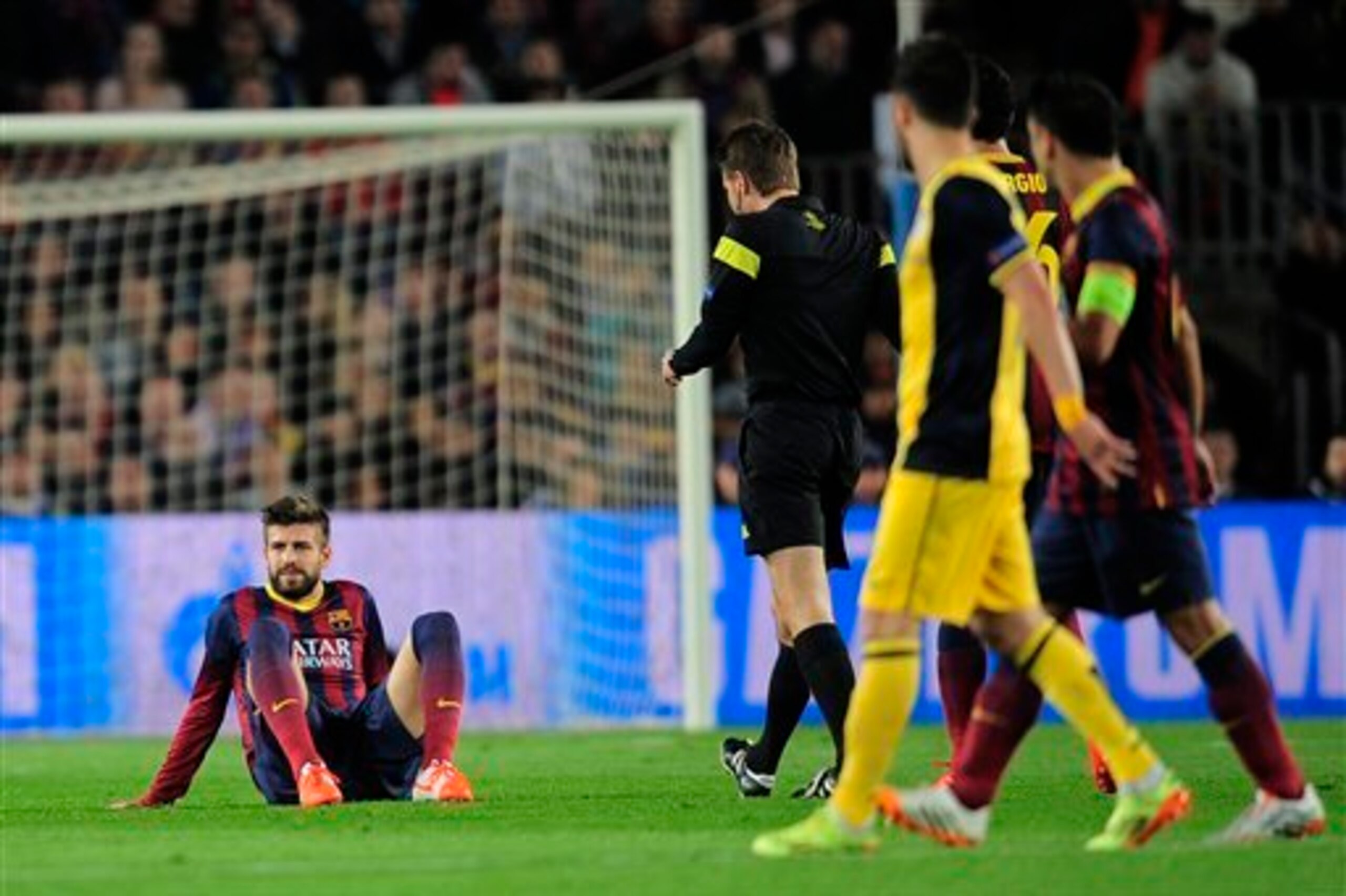 Both Gerard Pique and Diego Costa were forced off on Tuesday night.