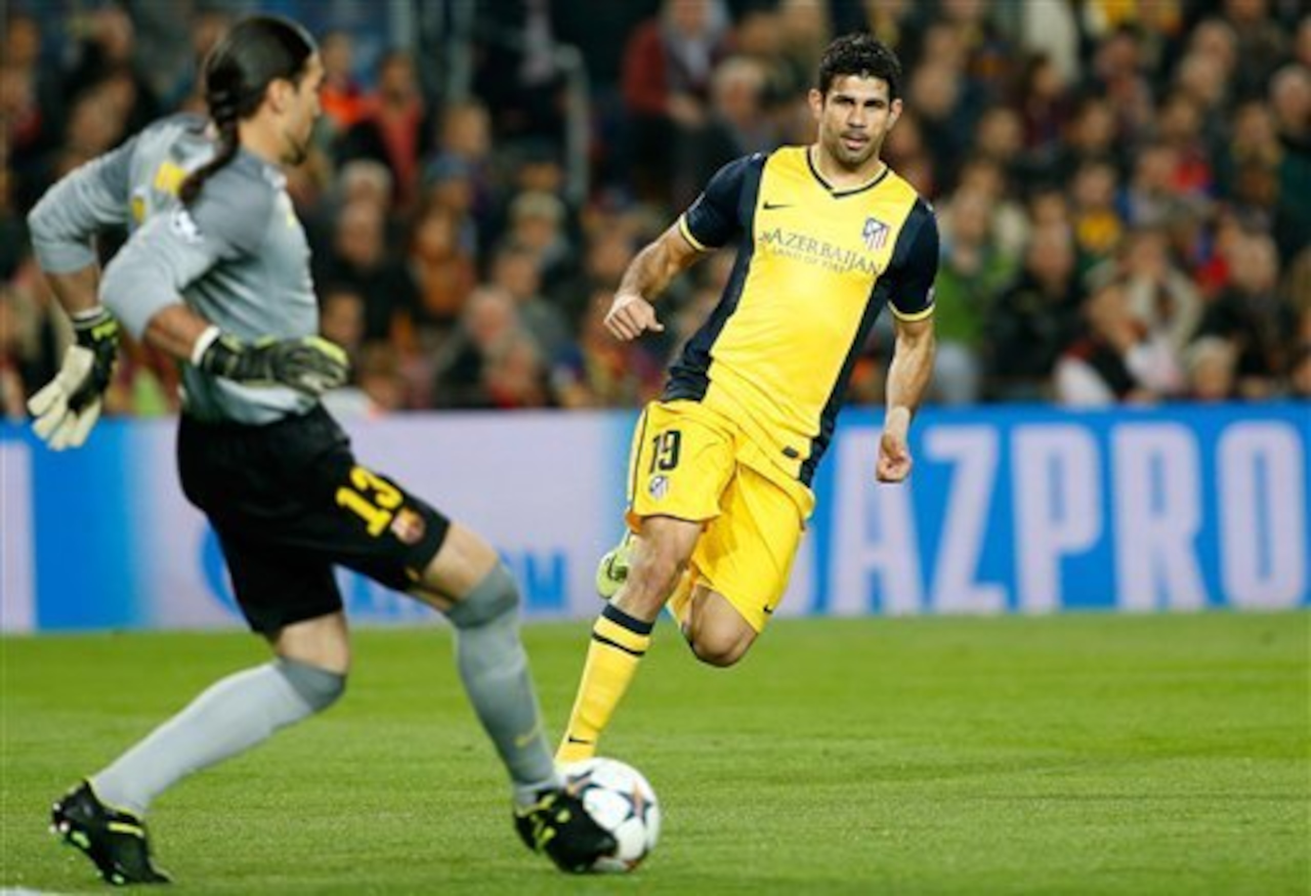 The crowd were on edge every time Jose Pinto received possession.