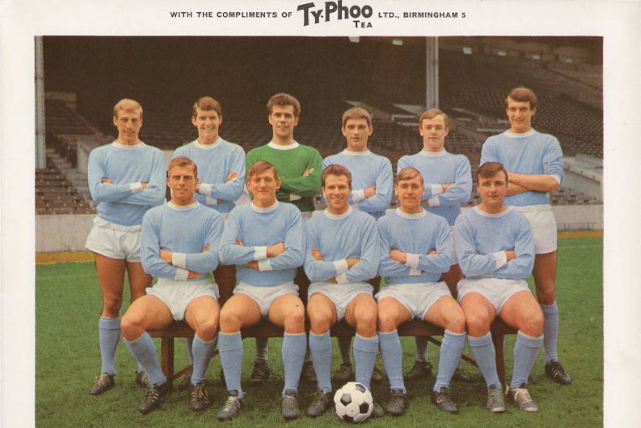 Long before kits were festooned with corporate logos, there were ten field players in sky blue and a keeper in green.