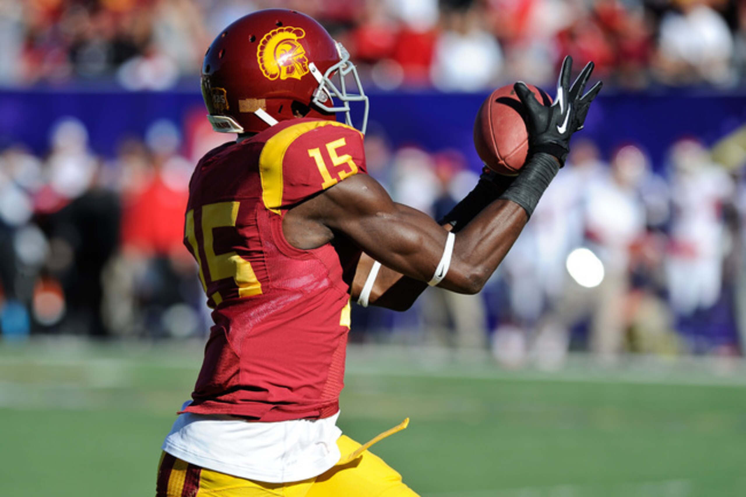 Nelson Agholor, the sophomore phenom, is now the leader of a thin wide receiver corps. Nelson Agholor, the sophomore phenom, is now the leader of a thin wide receiver corps.