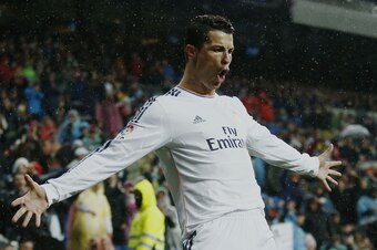 Cristiano Ronaldo celebrates against Rayo Vallecano