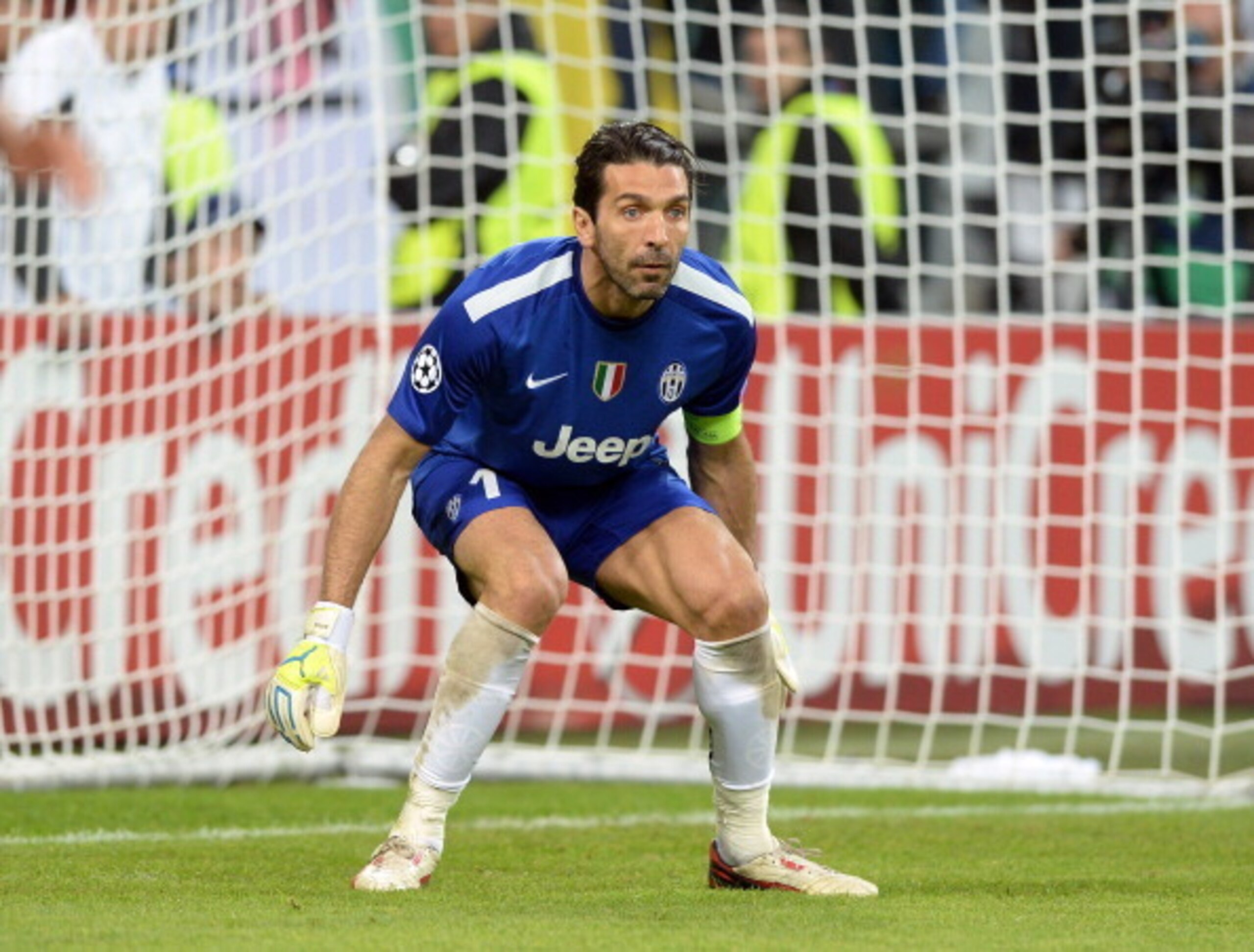 Gigi Buffon in action against Real Madrid in this year's group stage.