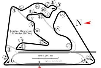 The Endurance Circuit. Also visible is the drag strip and oval.