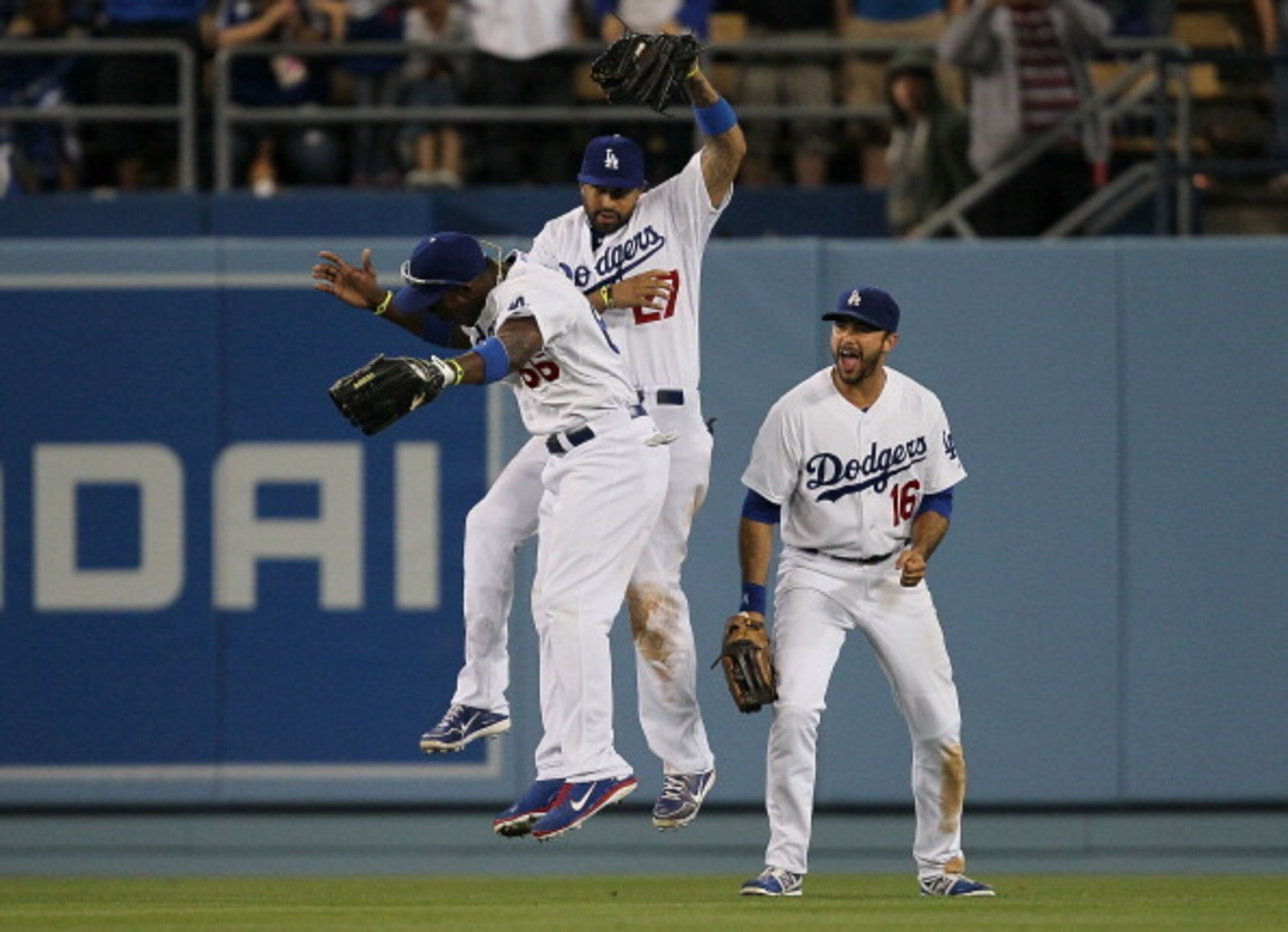 The Dodgers have four talented outfielders but only three spots to play them in. The Dodgers have four talented outfielders but only three spots to play them in.