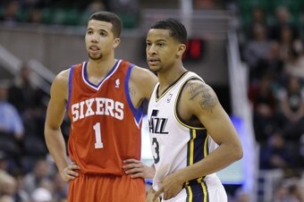 Carter-Williams (left) and Burke