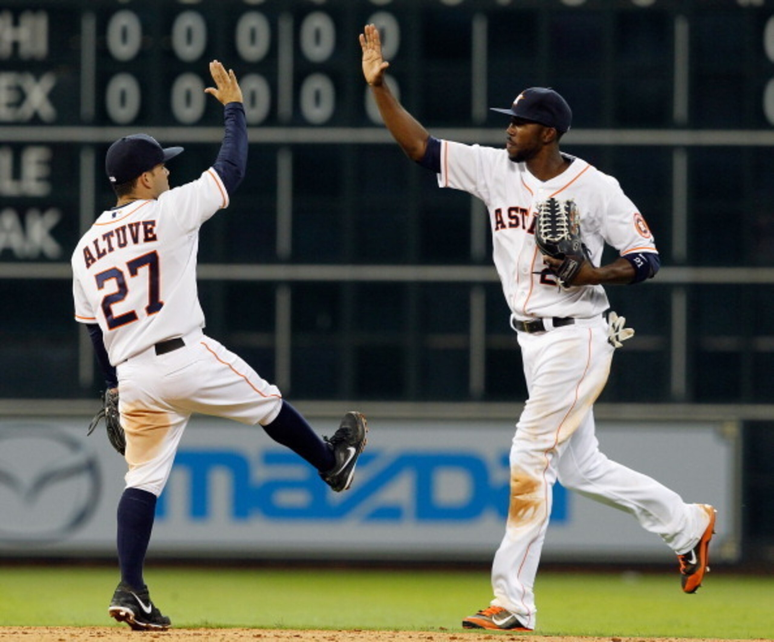 Jose Altuve (left).