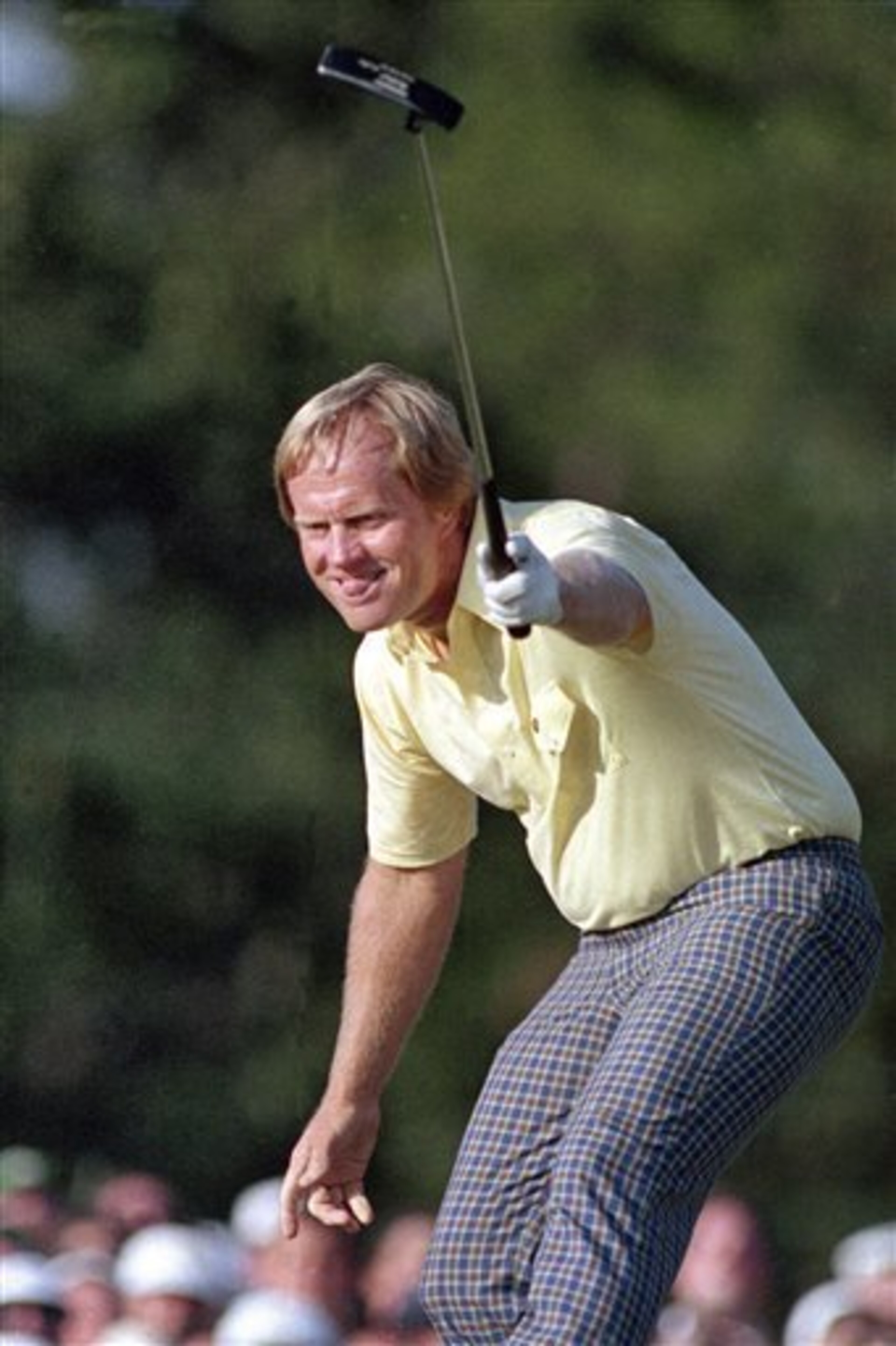 This image of Jack Nicklaus holing a putt in the 1986 Masters will endure forever. This image of Jack Nicklaus holing a putt in the 1986 Masters will endure forever.