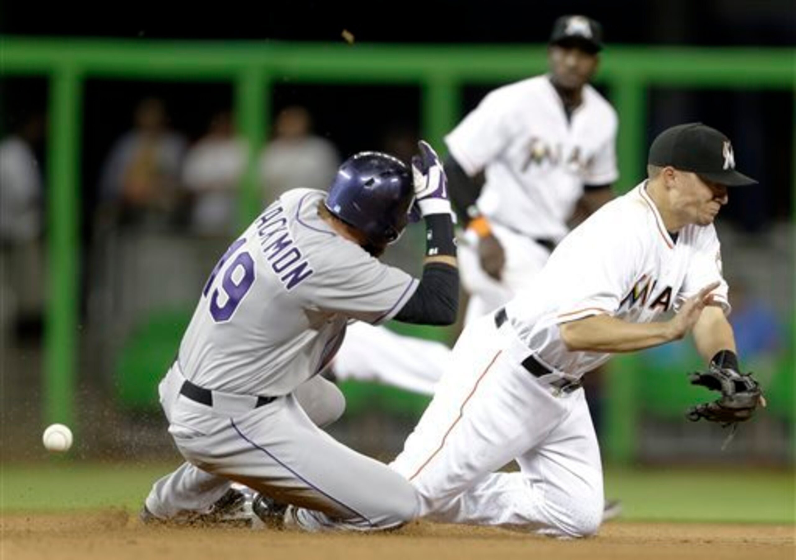 Jeff Baker, right, has seen a lot of time at second base to begin the 2014 season.