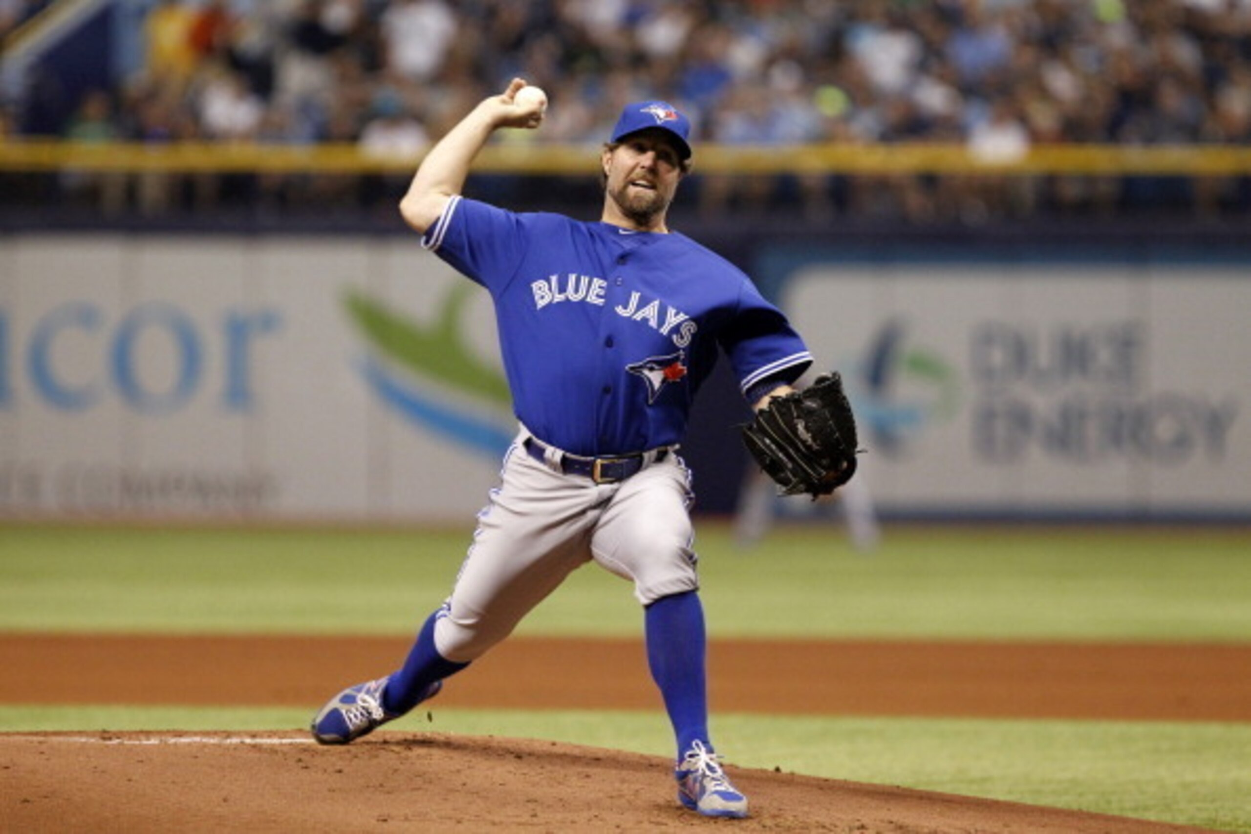 R.A. Dickey's first two starts of 2014 yielded drastically different results. R.A. Dickey's first two starts of 2014 yielded drastically different results.