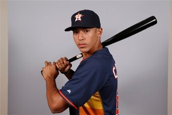 SS Carlos Correa is batting .471 with eight RBI through his first five games at High-A Lancaster.