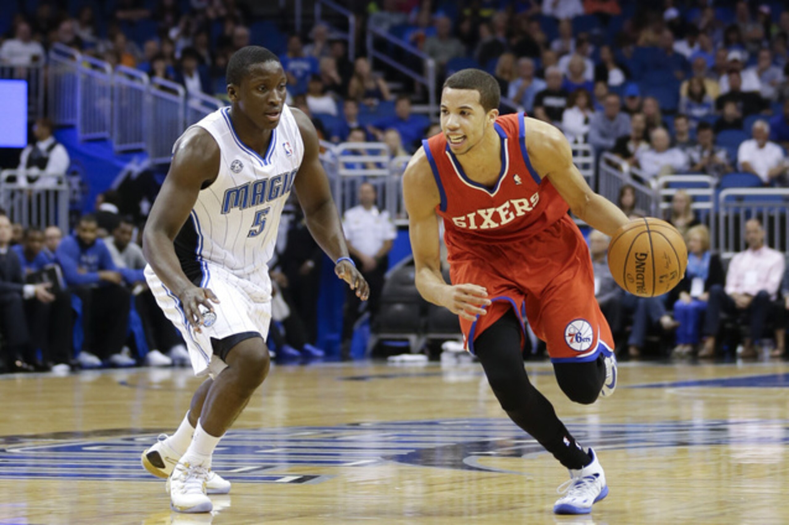 Blowing past Victor Oladipo.
