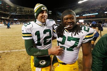 Both Aaron Rodgers and Eddie Lacy may be picked in the first round of your fantasy draft.