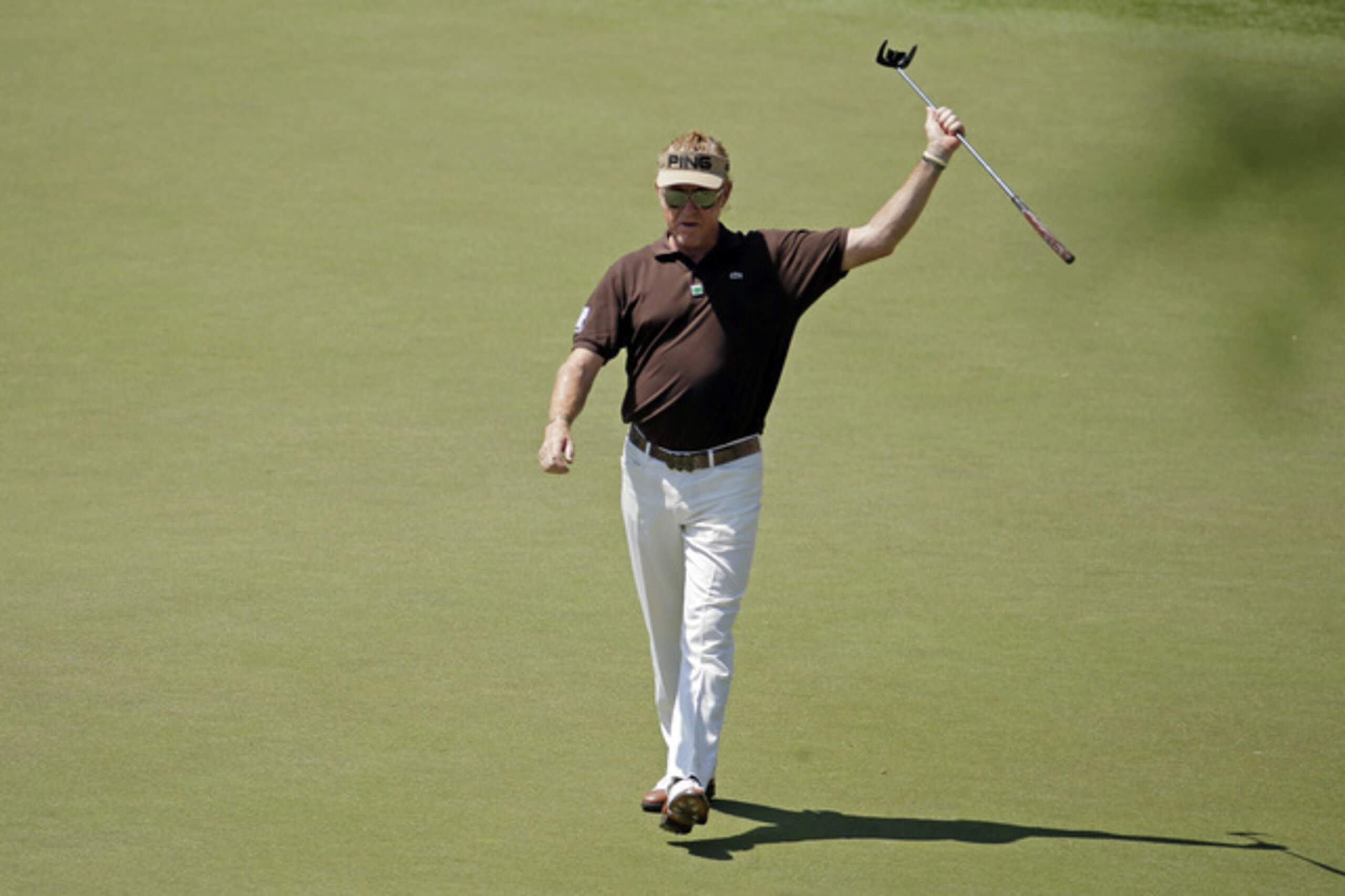 Miguel Angel Jimenez, 50, made a great run Saturday.