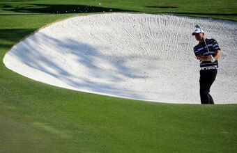 Thomas Bjorn found a few of Augusta National's famous bunkers.