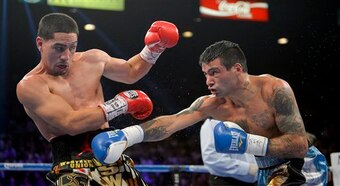 Matthysse (right) had his hands full versus Garcia.