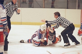 The Rangers and Flyers met for the third straight year in the 1987 playoffs.