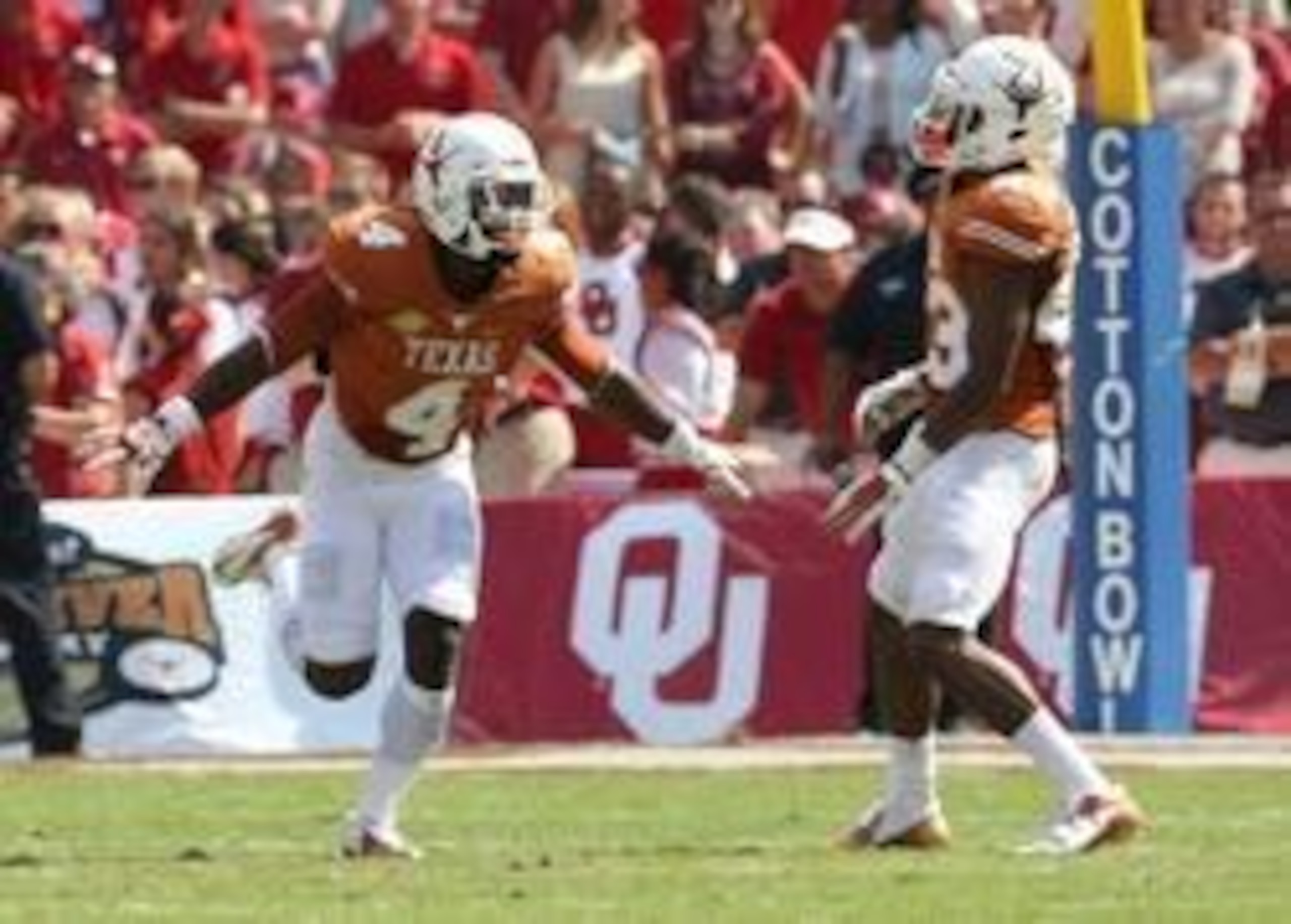Texas WR/RB Daje Johnson (left)