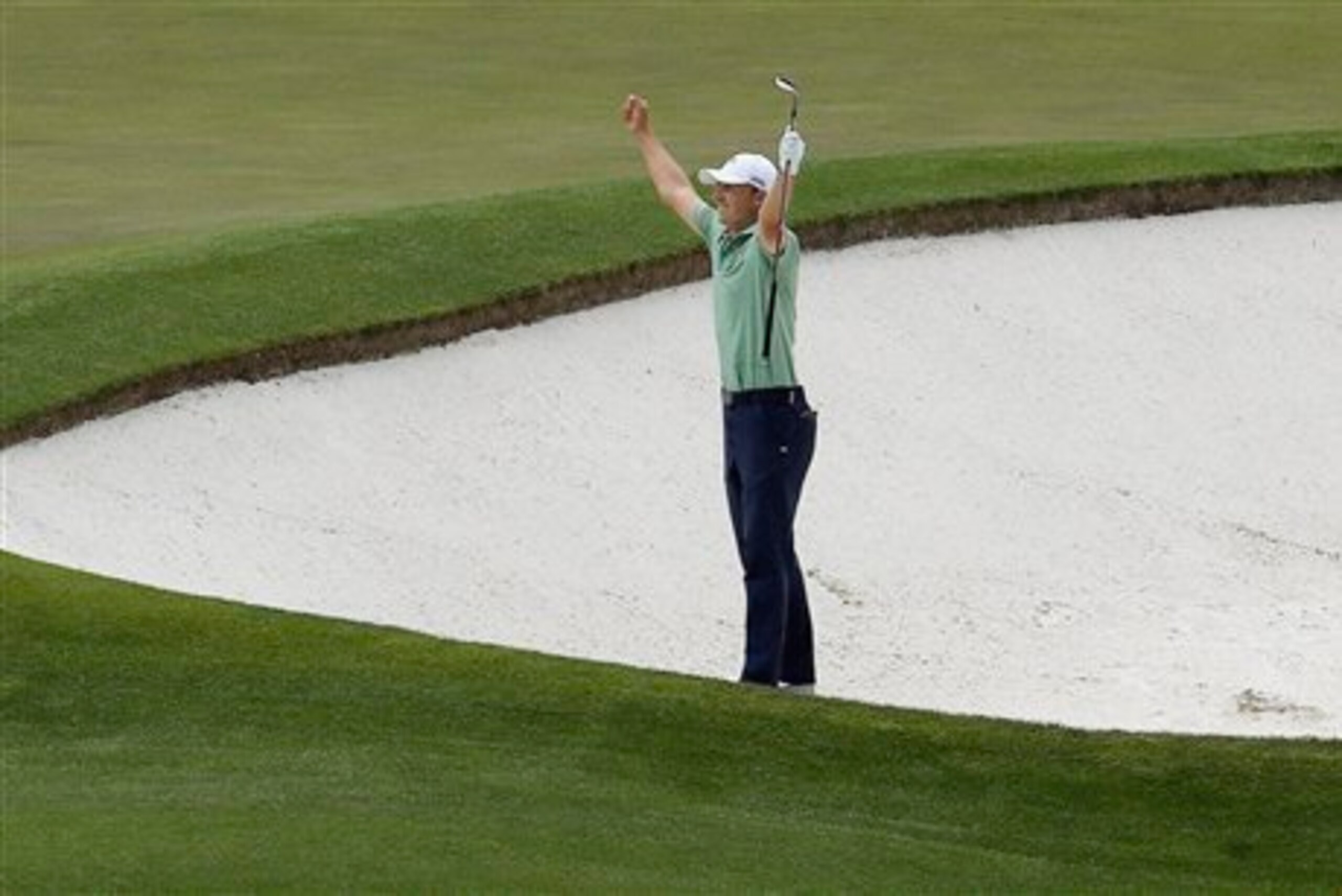 Jordan Spieth celebrated early, but couldn't close the deal.