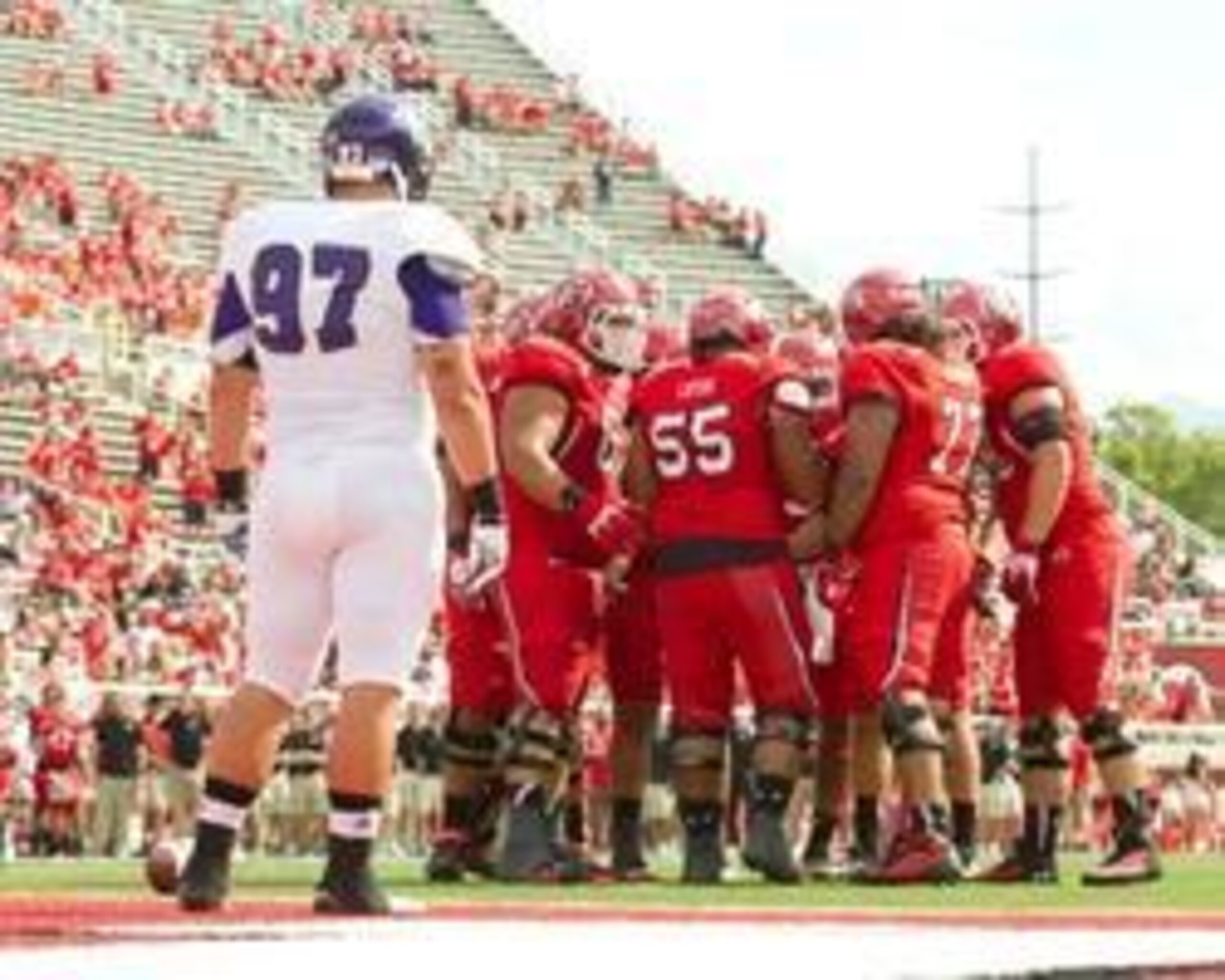 Utah huddles up. Utah huddles up.