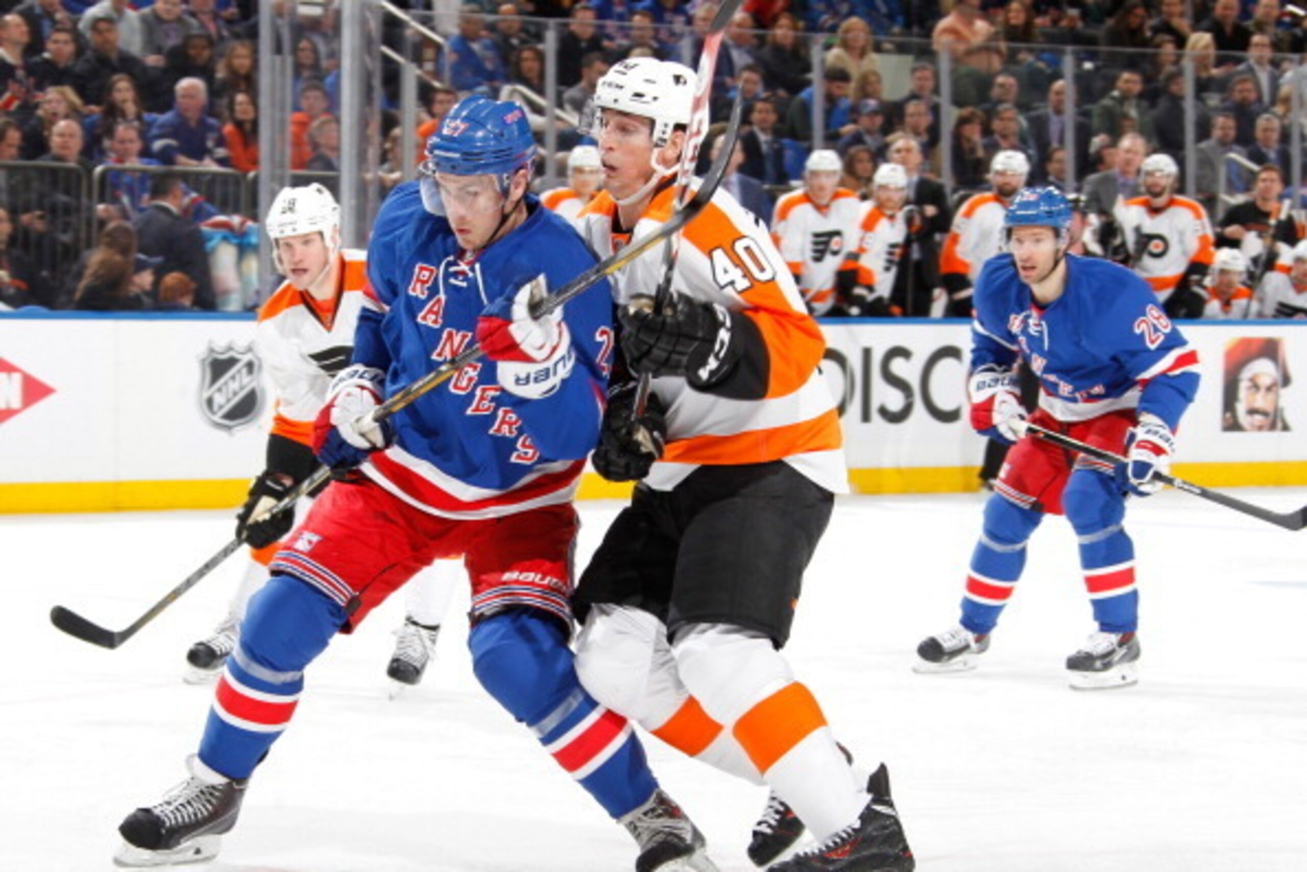 Rangers did a good job defending the Flyers.