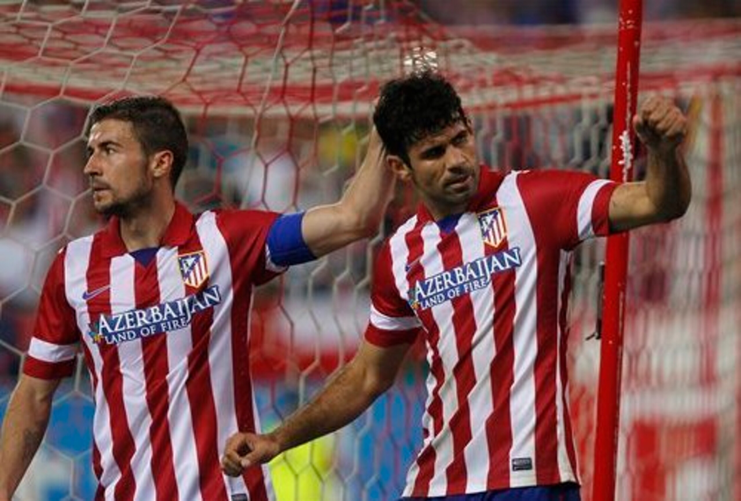 Costa (right) scored but wasn't playing too well.
