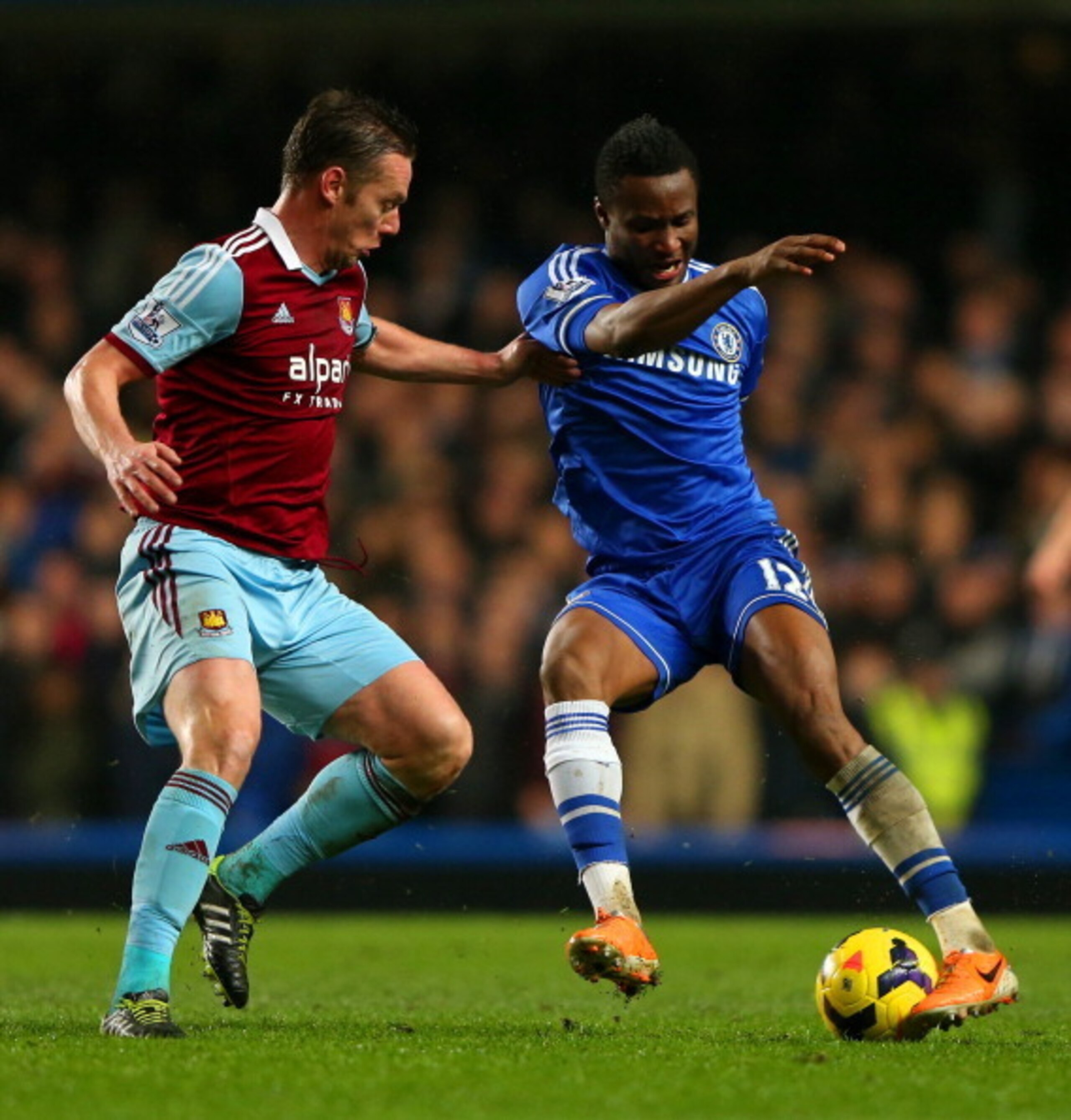Mikel has started only two games in the Premier League this year.