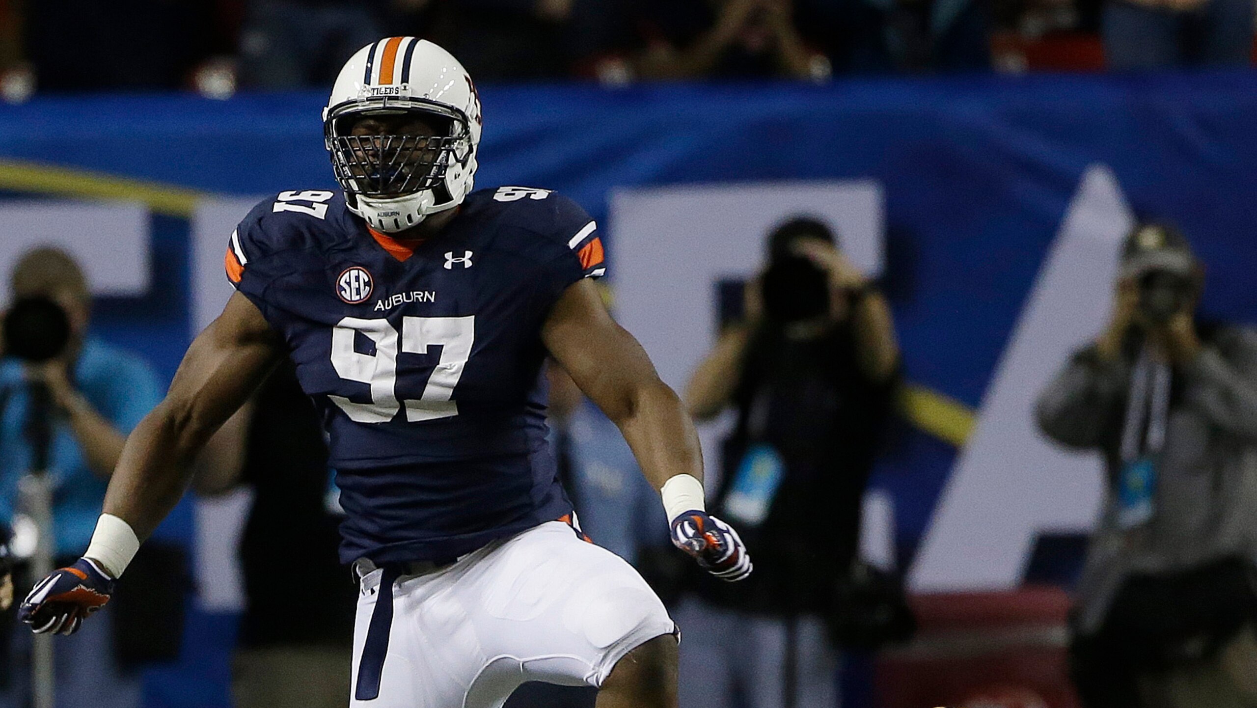 Despite missing time in the spring with a groin injury, Elijah Daniel had a strong A-Day performance on Auburn's undermanned defensive line.