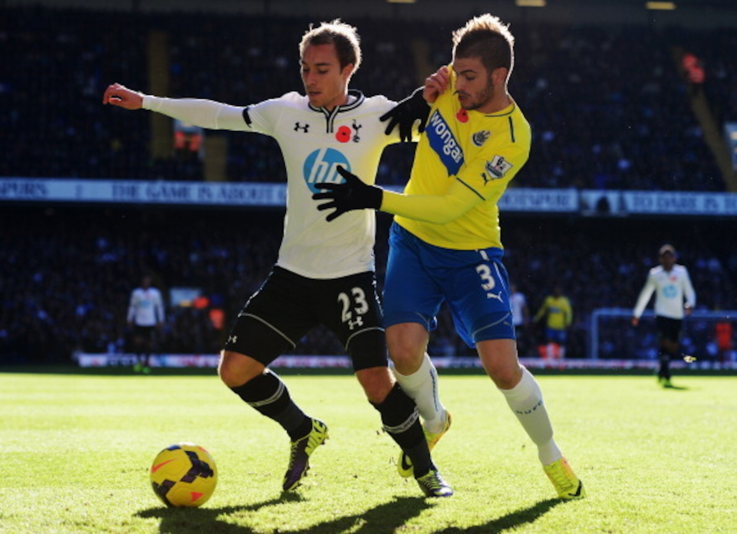 Eriksen is capable of duking it out with opponents when necessary.