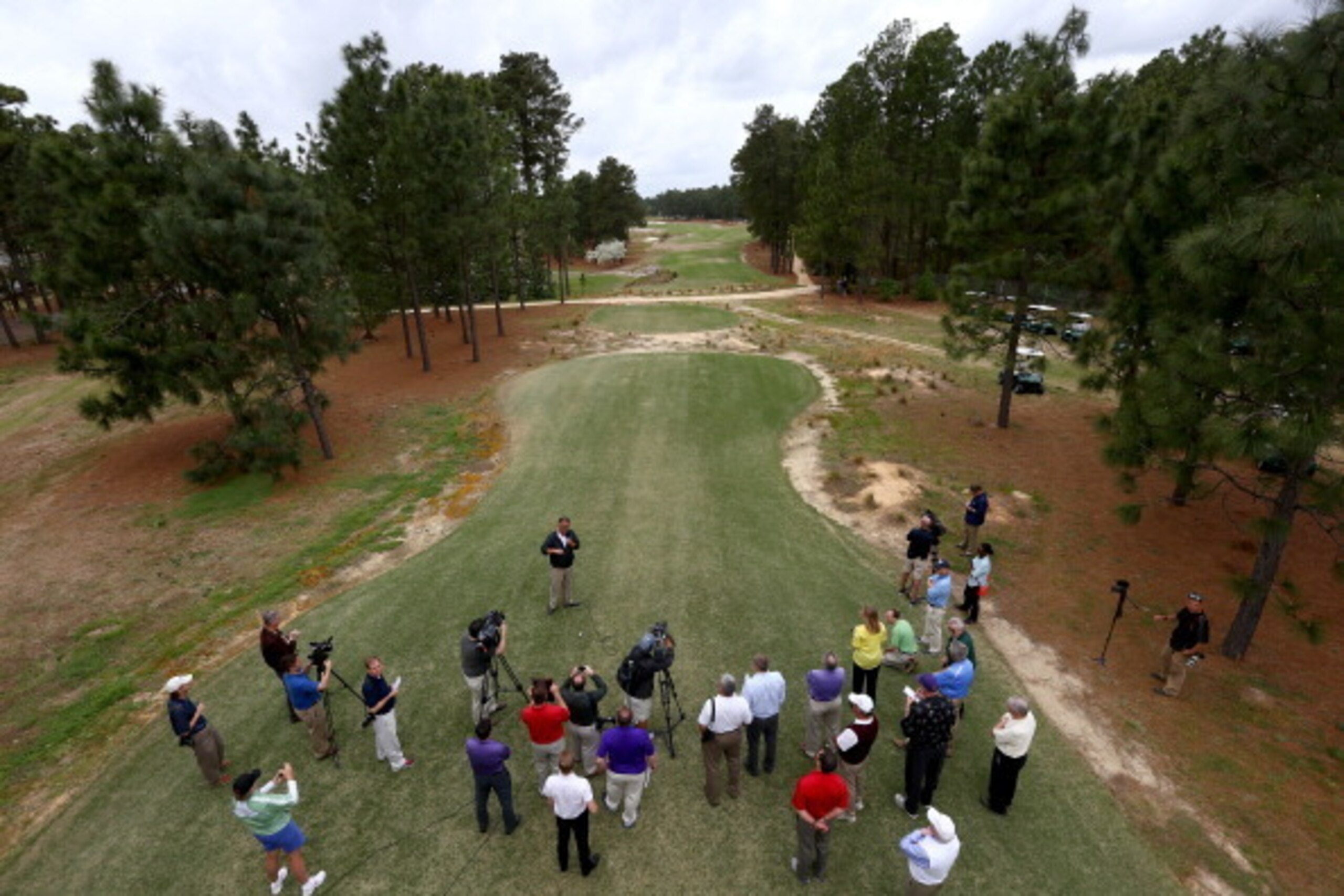 The media gets a preview look at Pinehurst No. 2.