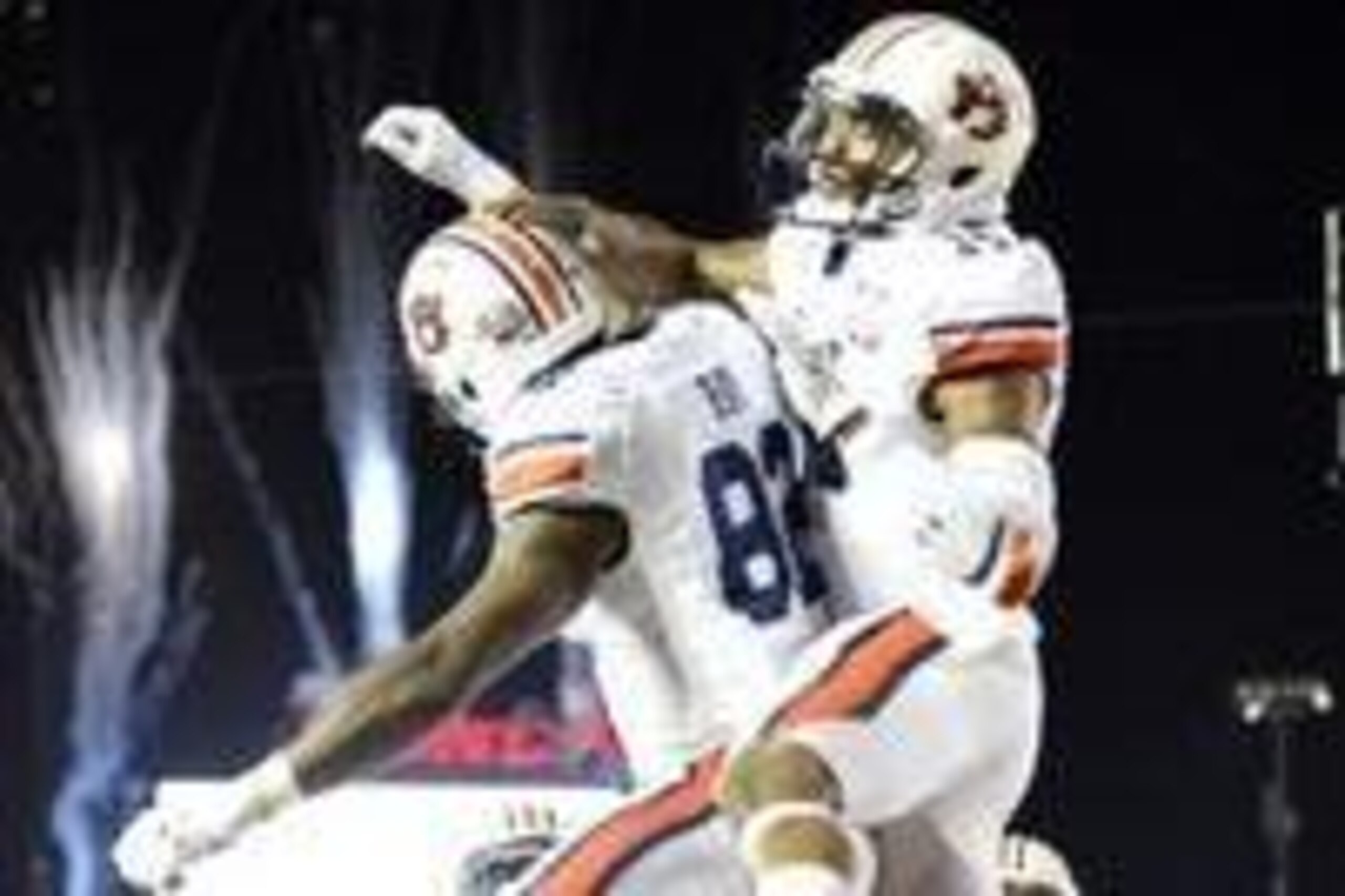 Auburn WR Melvin Ray (left) and QB Nick Marshall