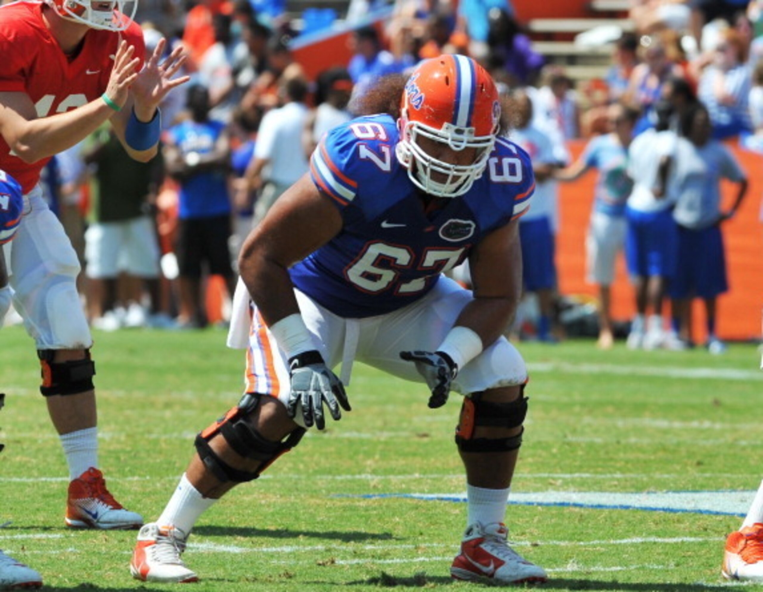 Florida OG Jon Halapio (above) faced a lot of elite competition as a four-year starter in the SEC.