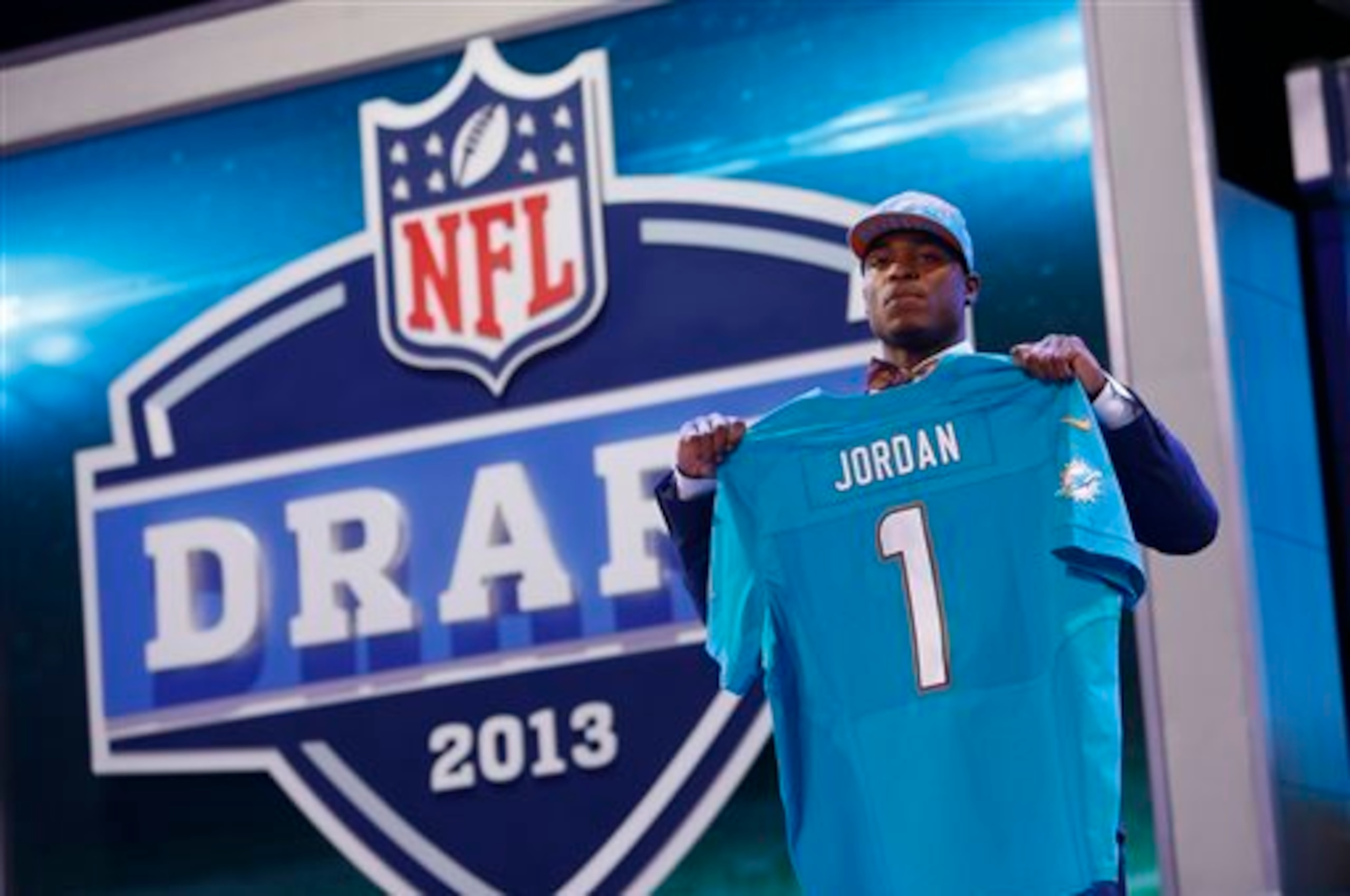 The Miami Dolphins traded up to the third overall pick in 2013 to grab Oregon OLB Dion Jordan (above).