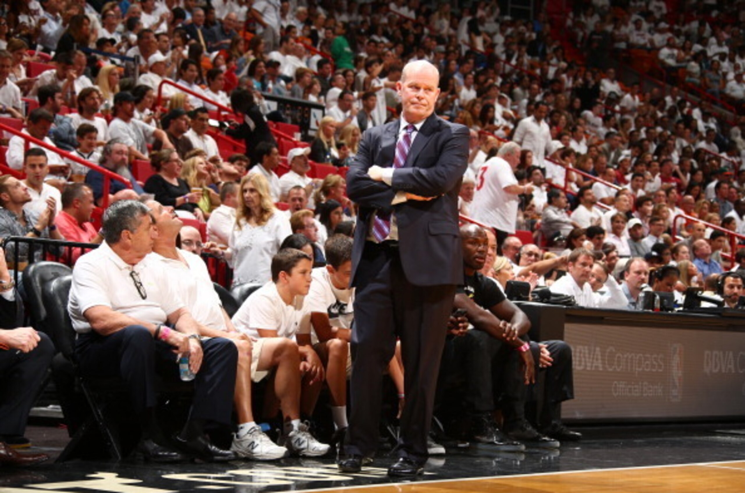 Steve Clifford, looking unhappy. The Bobcats probably just missed a shot.