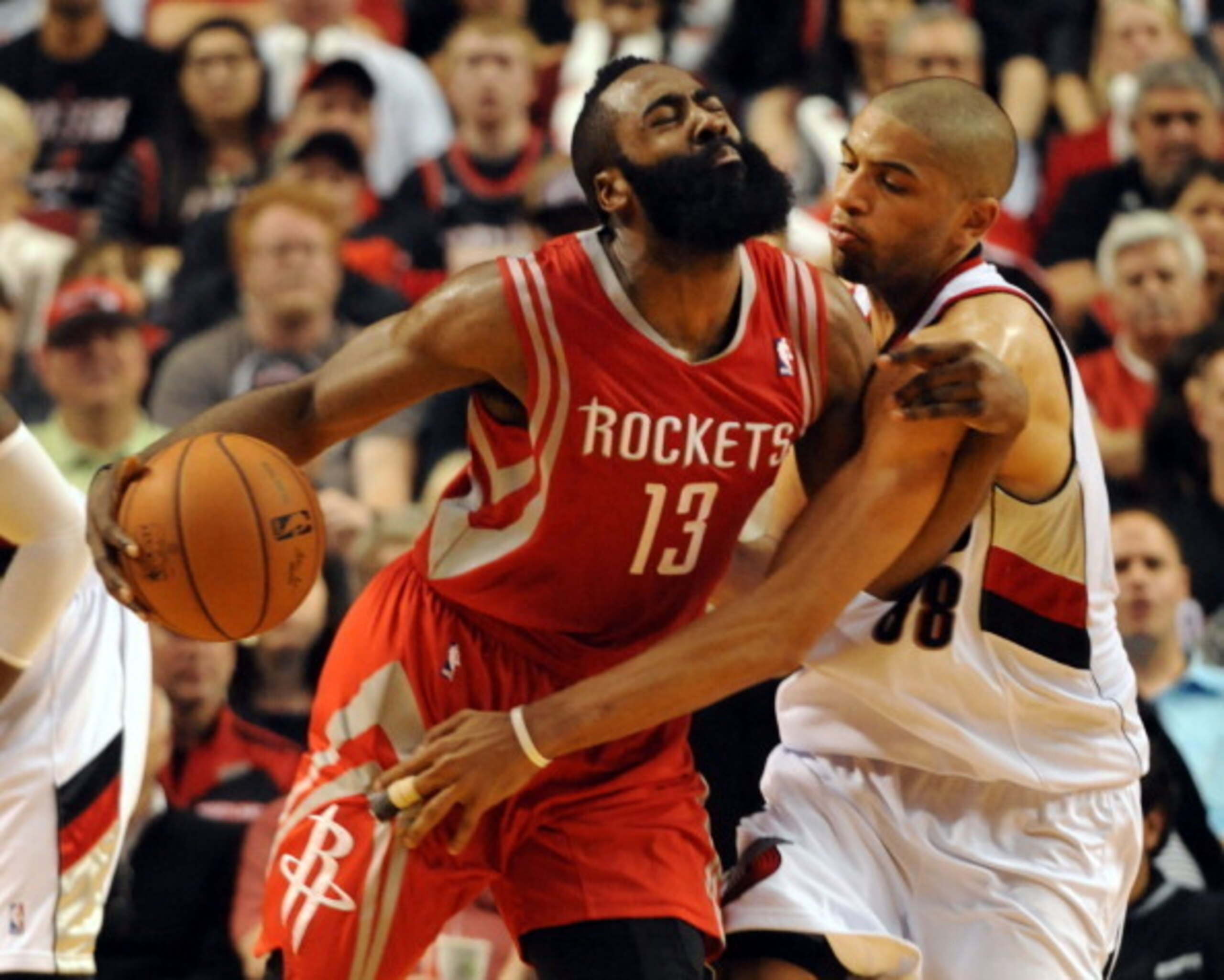 The hirsute James Harden had a lot of turnovers this season.