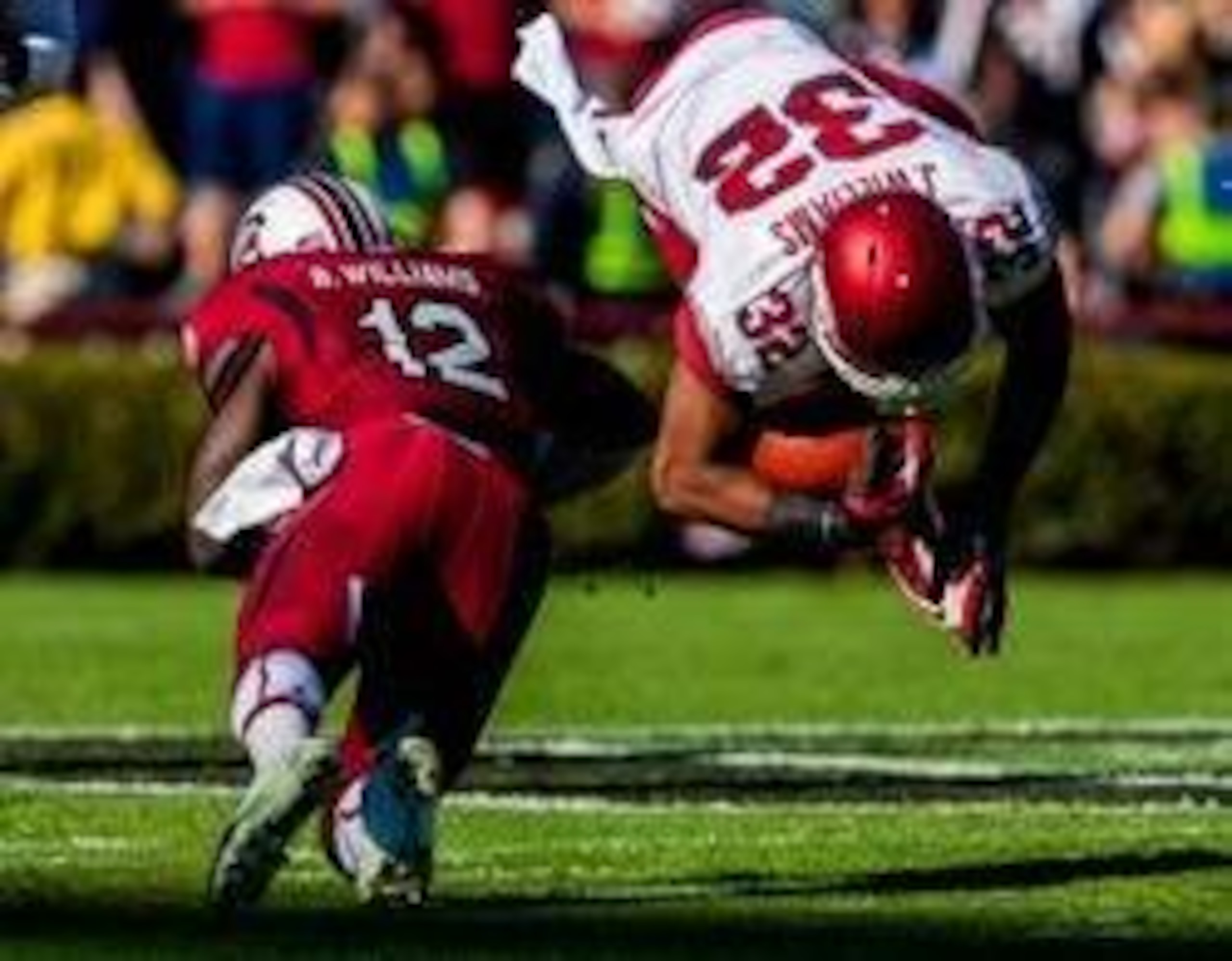 Brison Williams (No. 12) could start at corner, but the Gamecocks prefer him at safety.