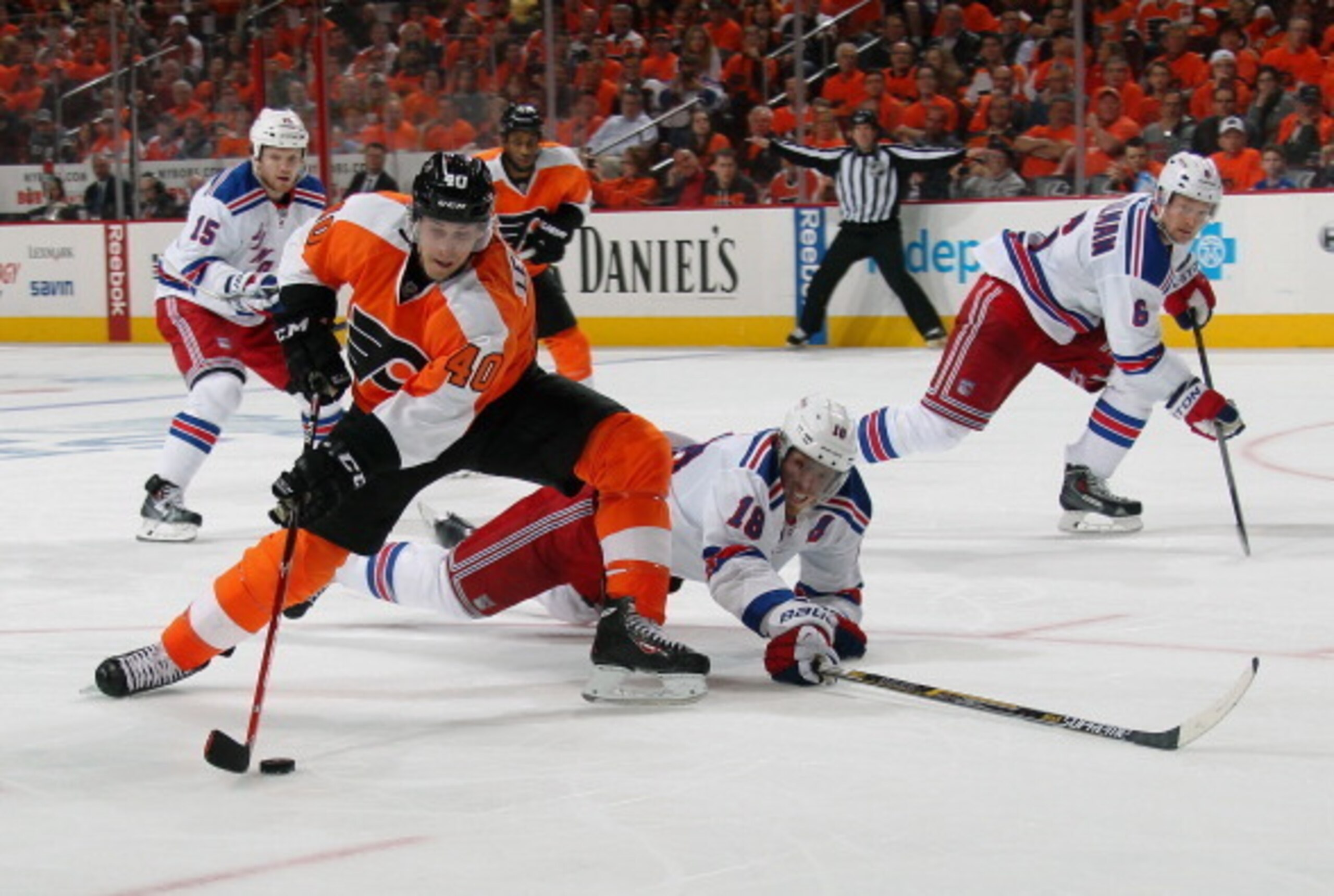 The Rangers have had more power play chances than the Flyers.