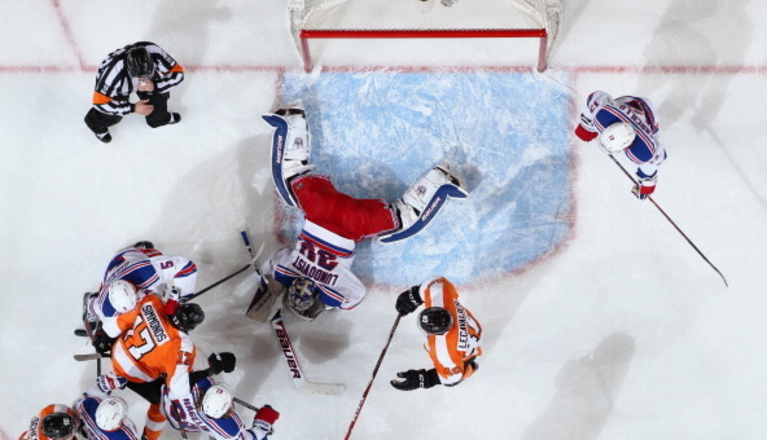 The Rangers have kept the Flyers away from the slot and from rebounds.