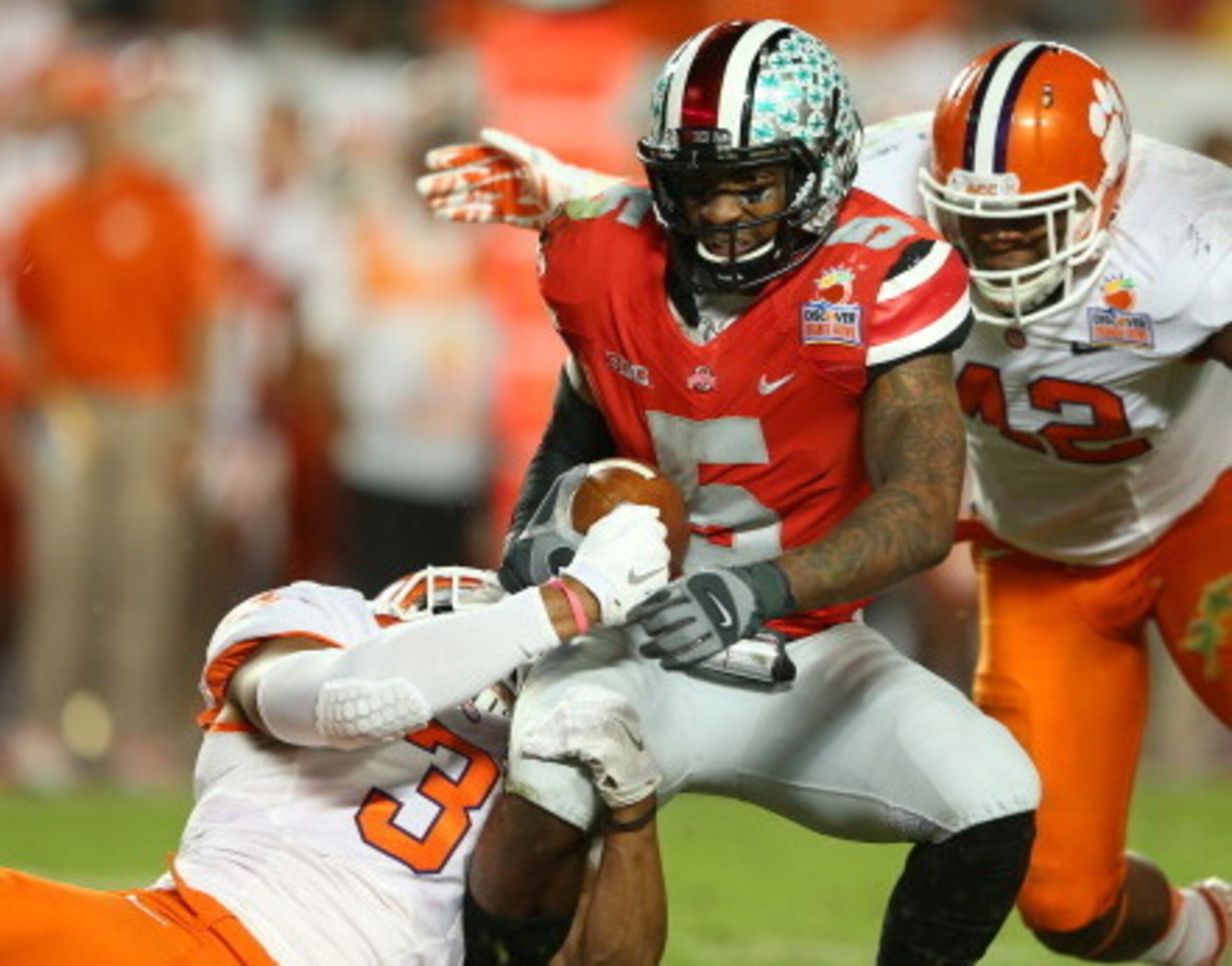 Vic Beasley takes down Ohio State quarterback Braxton Miller in the Orange Bowl