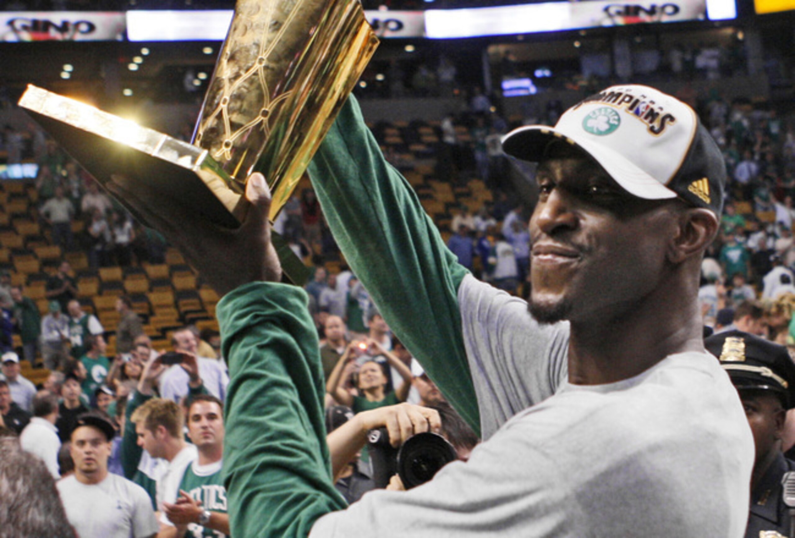 Garnett helped transform a 24-58 Celtics team into title winners the following season.