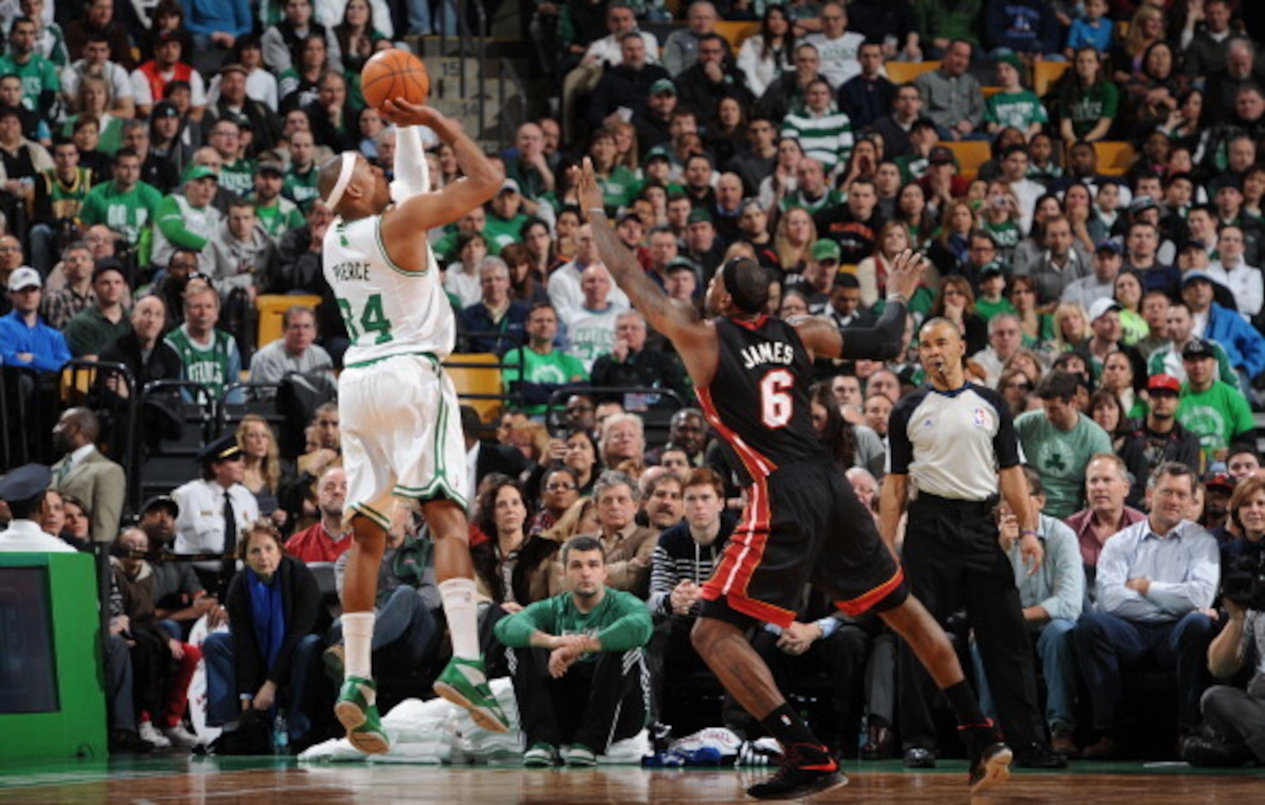 Throughout his career, Pierce has hit a number of big shots over James.