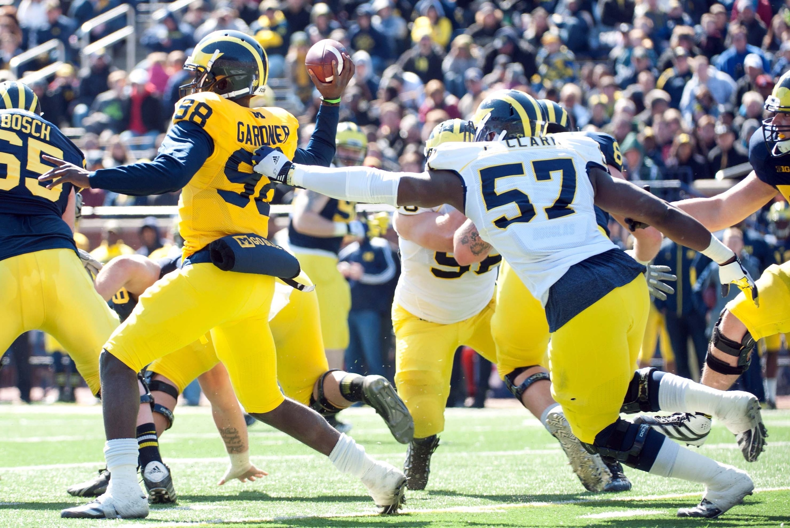 The Wolverines aren't sharp today. But that should be different come time for fall camp.