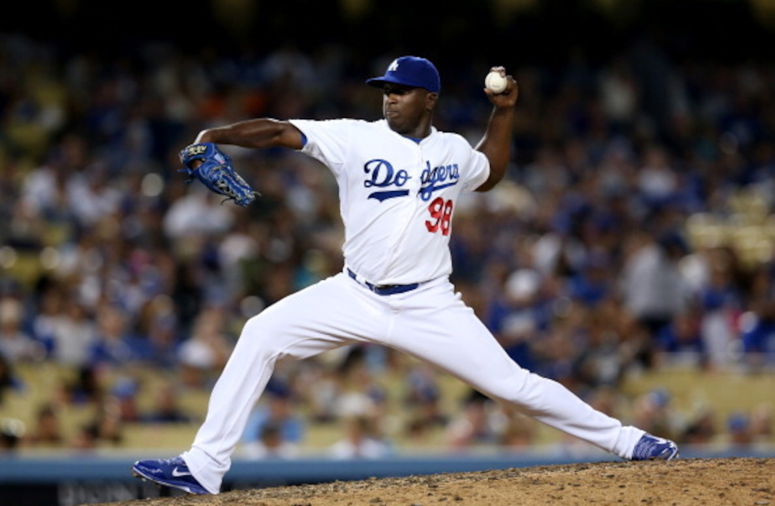 Garcia could provide relief for a struggling Dodgers bullpen. Garcia could provide relief for a struggling Dodgers bullpen.