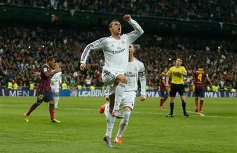 Ronaldo loves a goal against Barca.