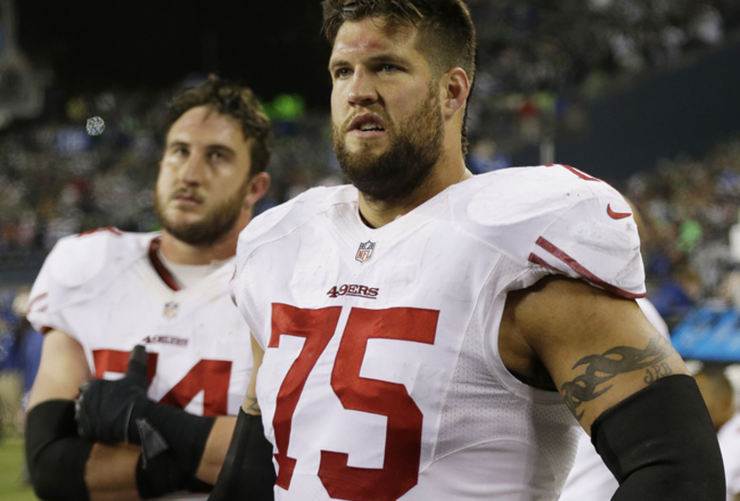 Joe Staley (left) and Alex Boone (right) highlight a cast of highly regarded 49ers O-linemen.