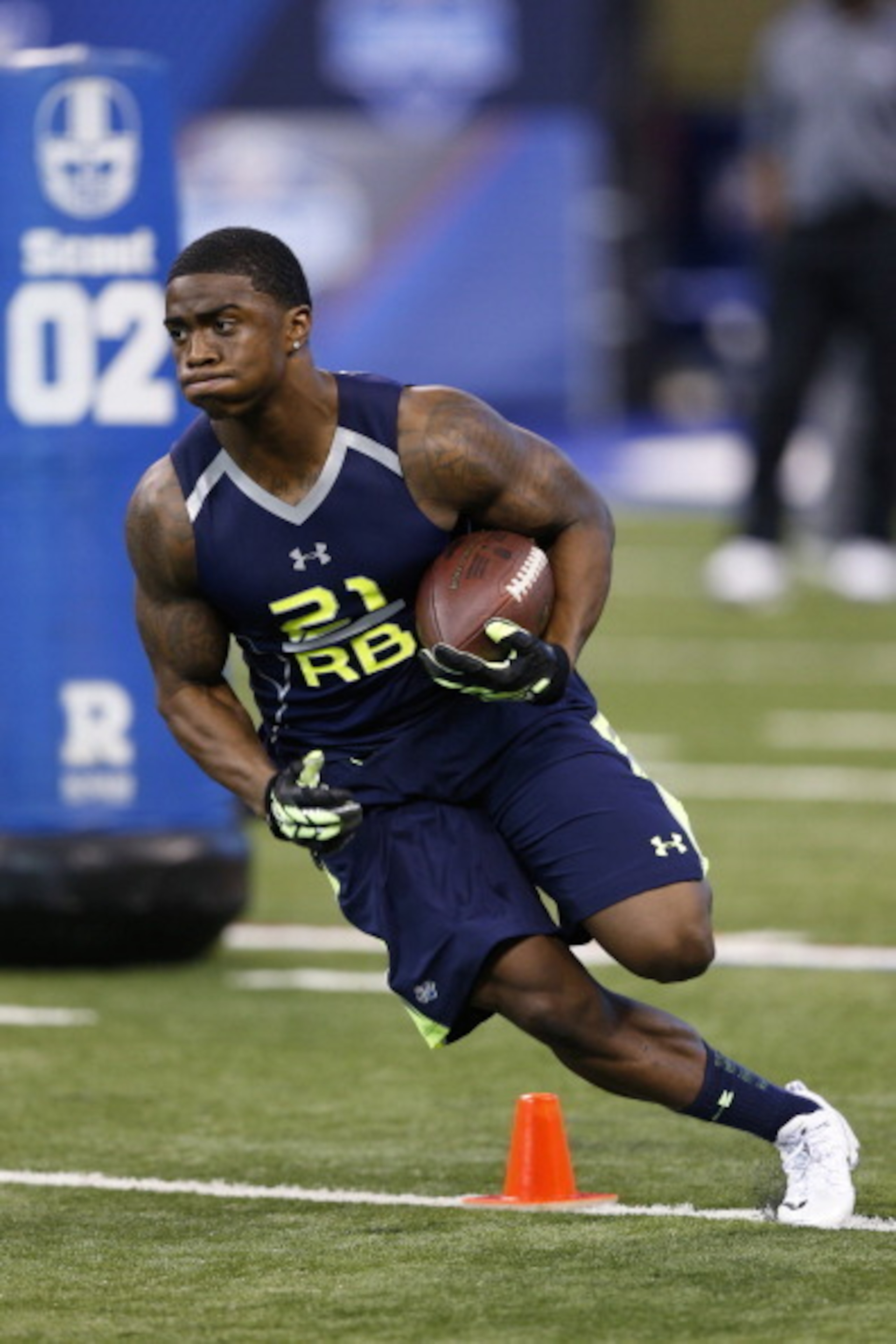 Quarterback-turned-running-back Jerick McKinnon was very impressive at the scouting combine.
