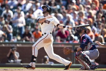 Brandon Hicks hits a home run to help beat the Indians.