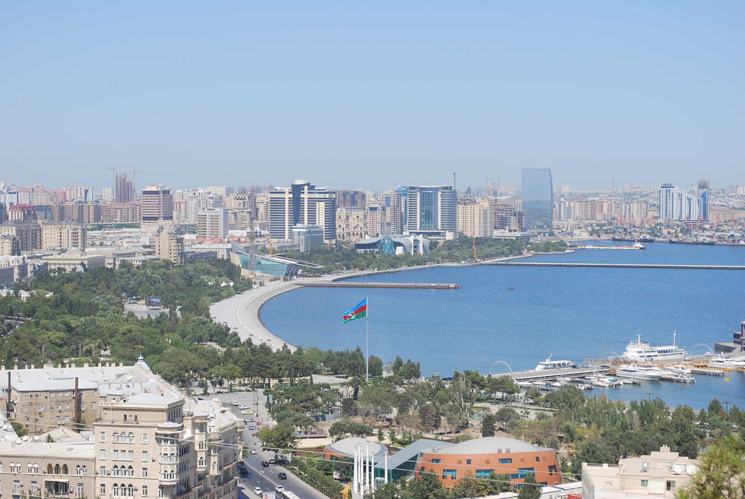A view of the Baku waterfront.