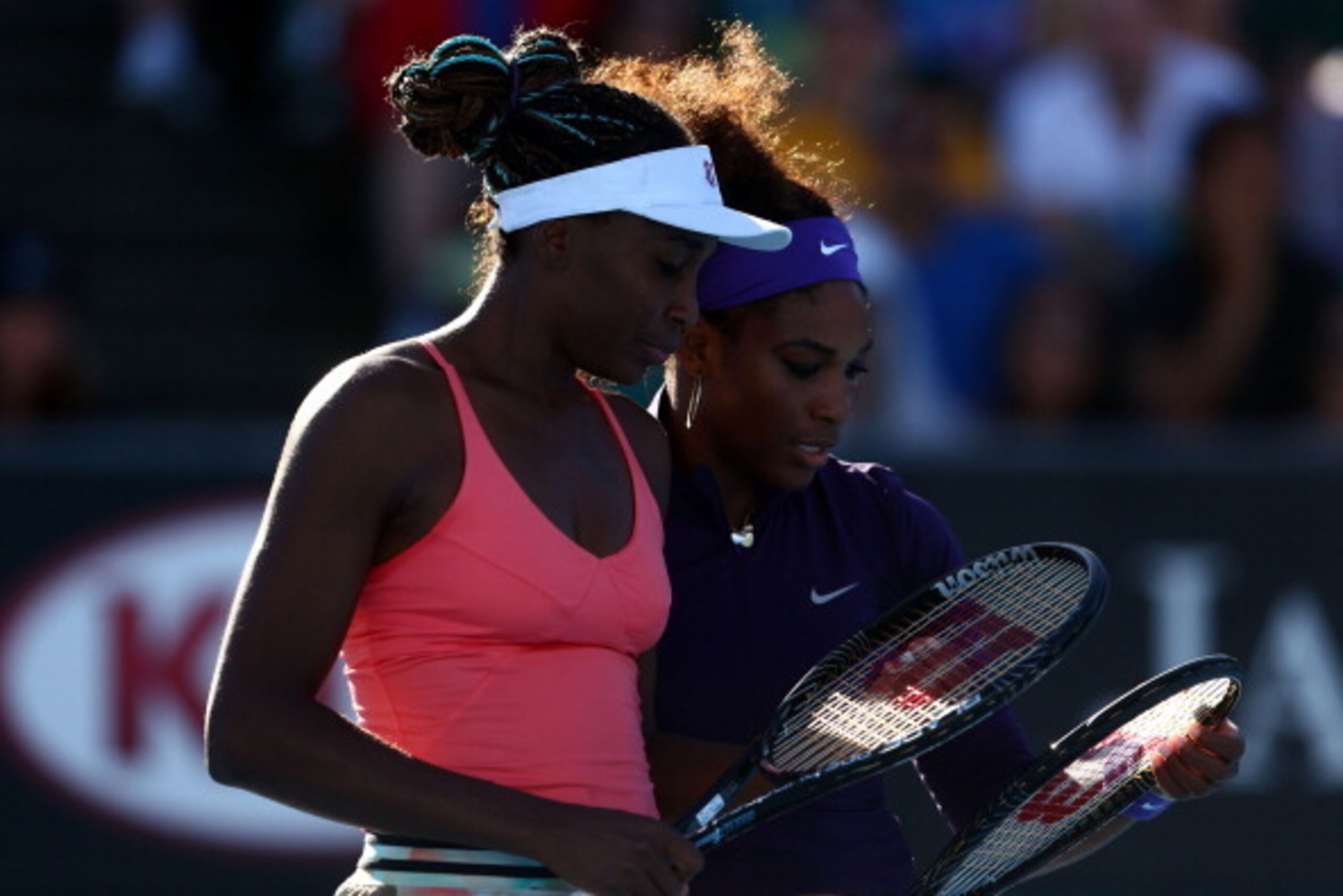 Venus and Serena Williams at 2013 Australian Open