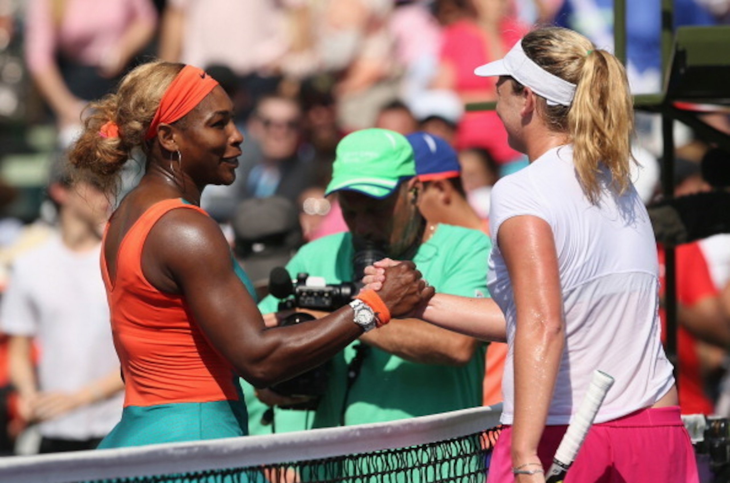 Serena Williams and Coco Vandeweghe at 2014 Sony Open in Miami