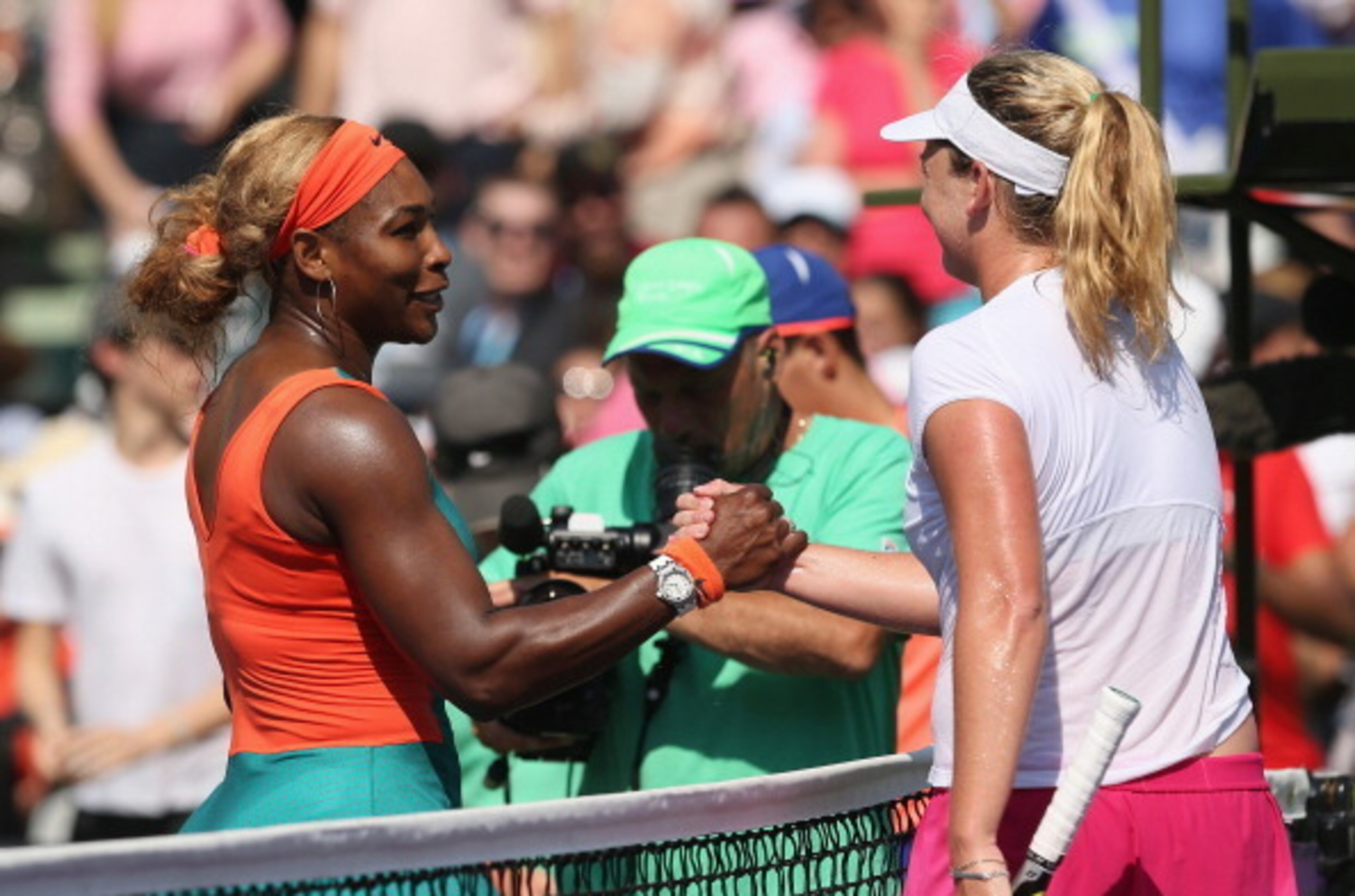 Serena Williams and Coco Vandeweghe at 2014 Sony Open in Miami